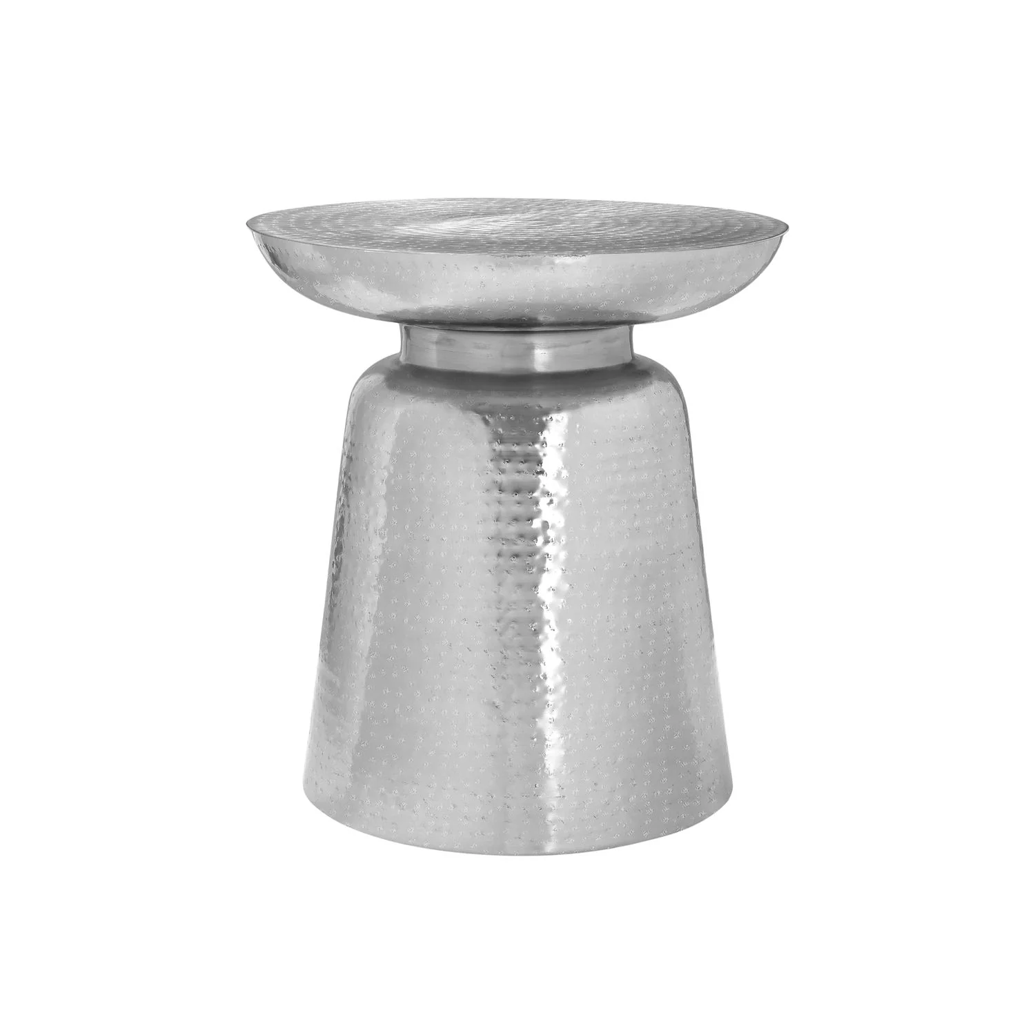Drum Accent Side Table, Hammered Texture - Image 3