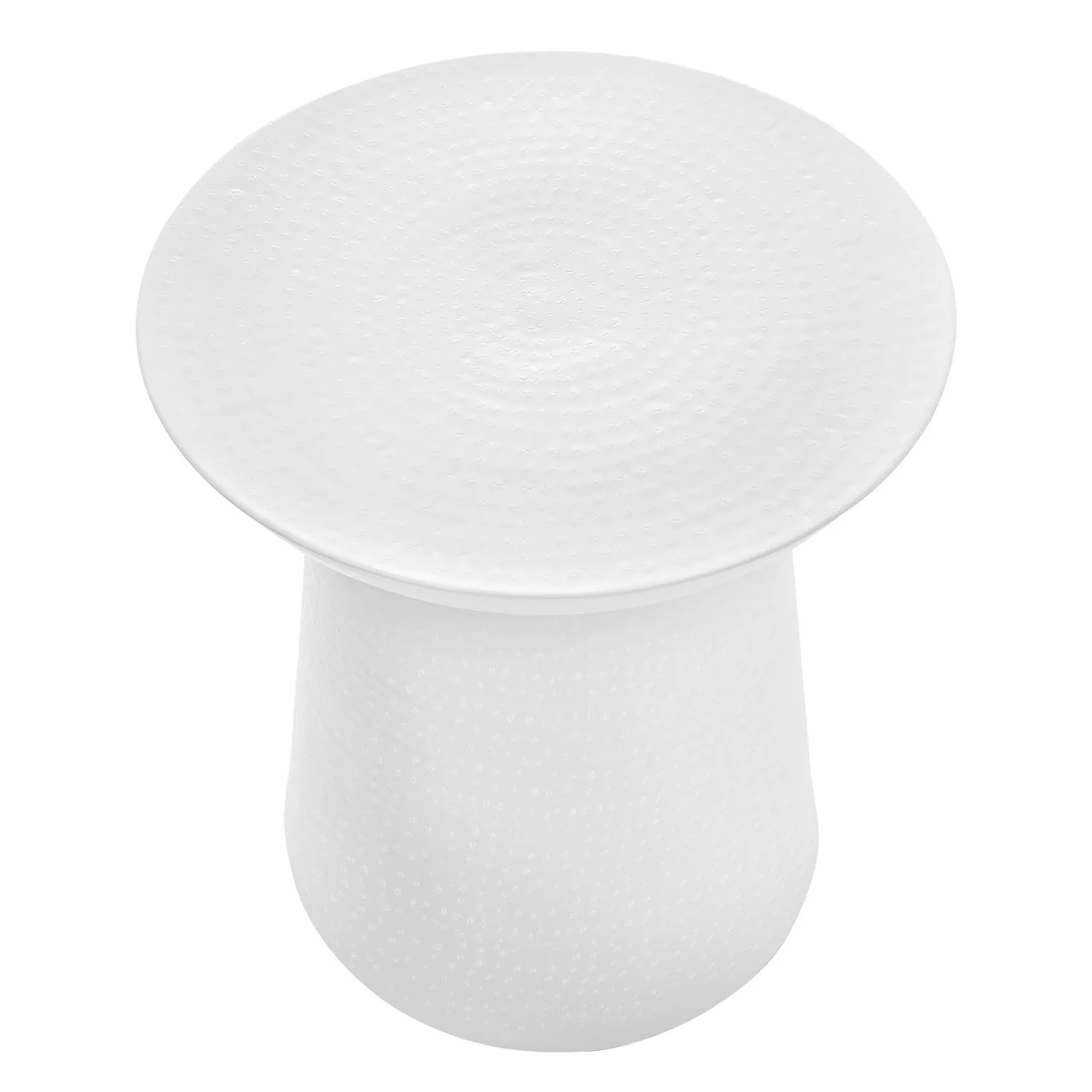 Drum Accent Side Table, Hammered Texture - Image 7