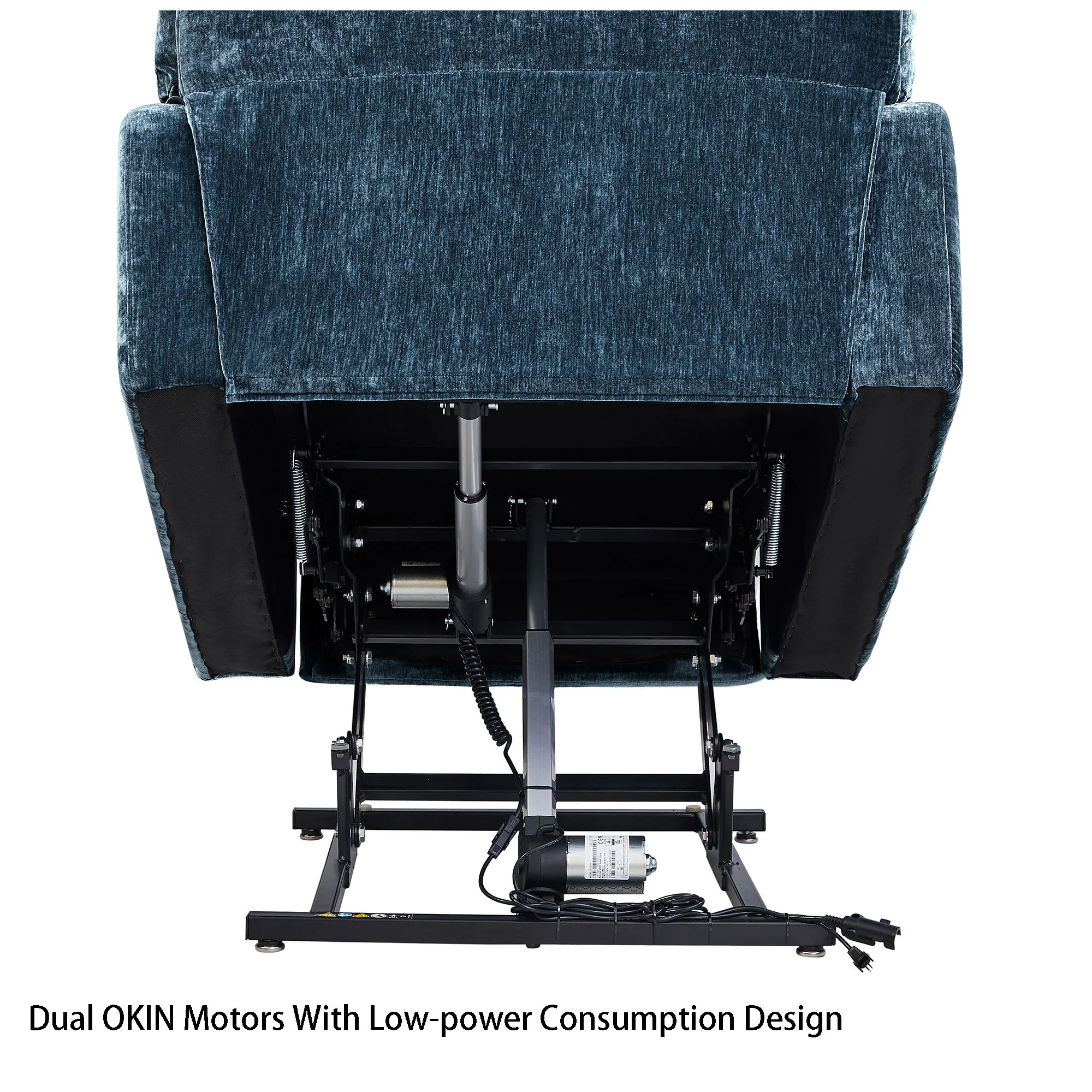Dual Okin Motor Power Lift Recliner Chair For Elderly Infinite Position Lay Flat 180E Recliner With Heat Massage - Image 5