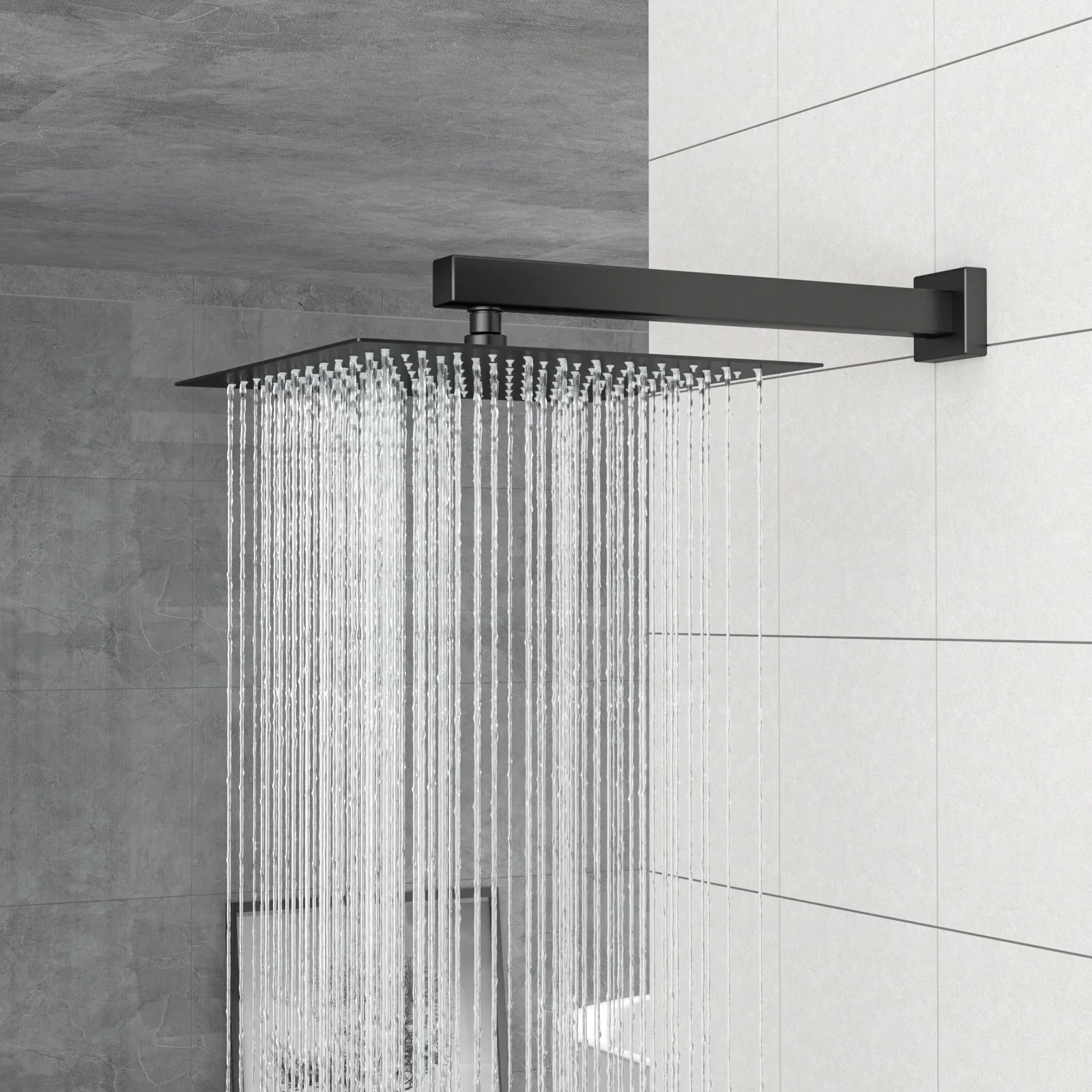 Dual Shower Head System With Square Rain Shower And Rough In Valve - Image 8