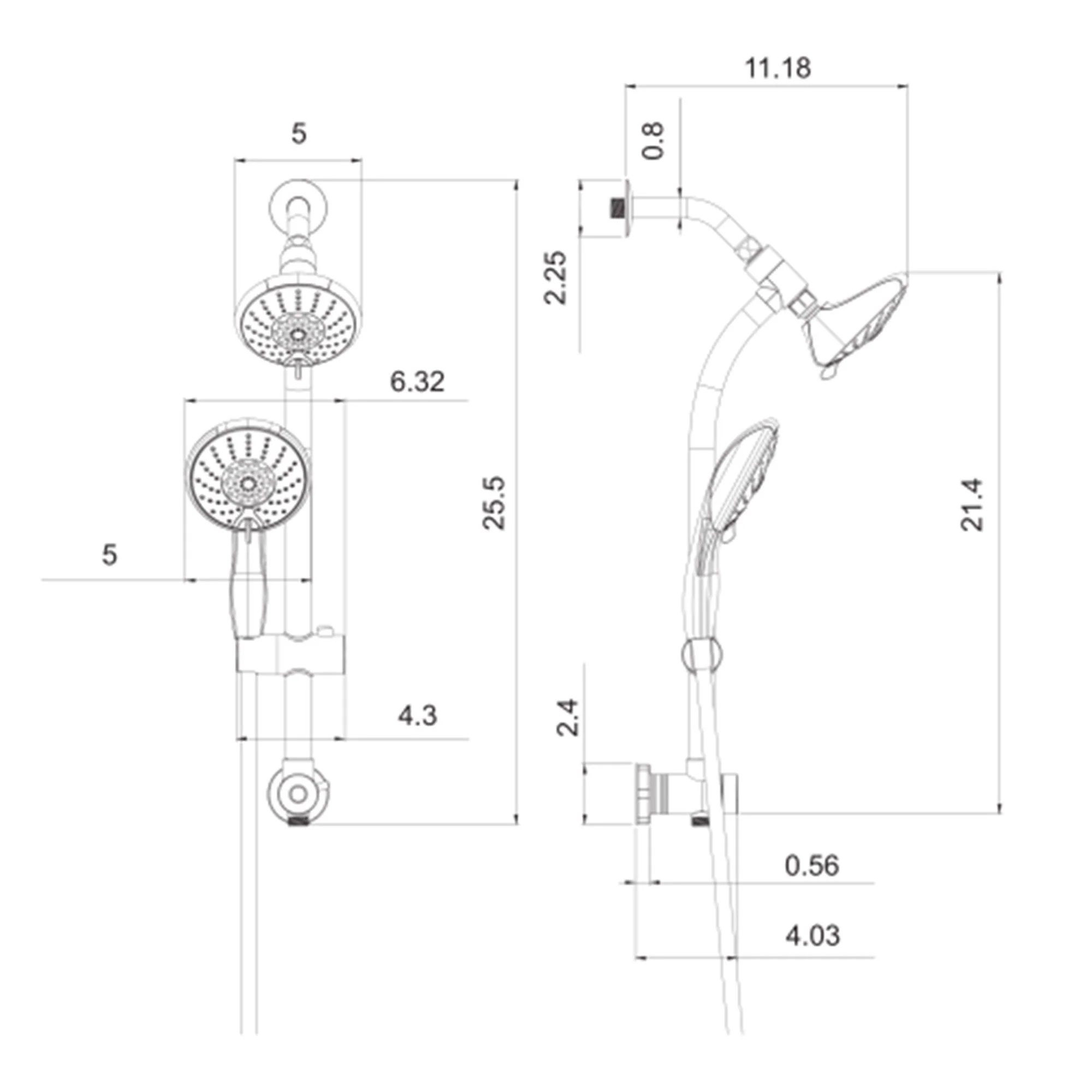 Dual Shower Head With Adjustable Slide Bar And Multi Function Settings - Image 4