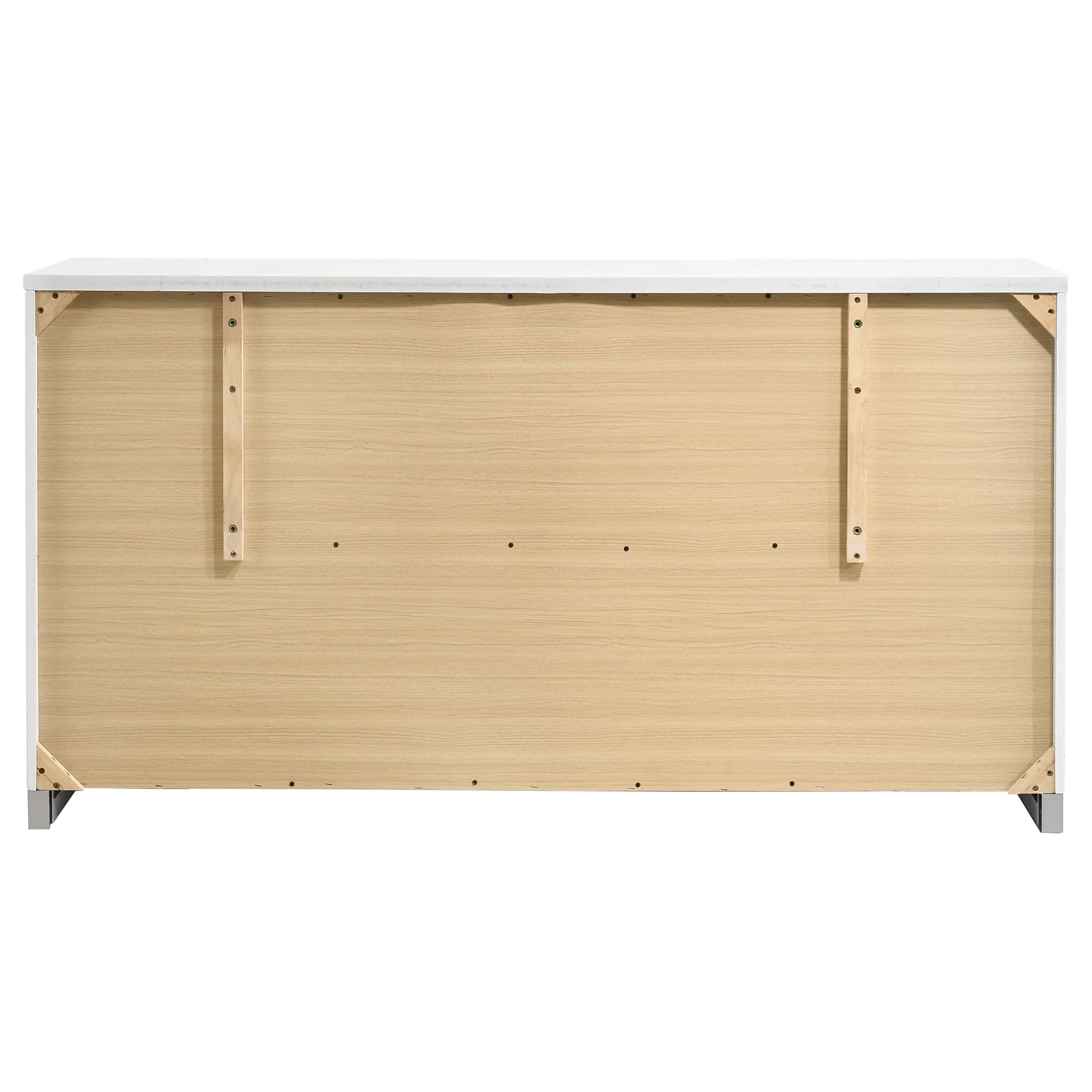 Dulcey - 6 Drawer Dresser With Accents, Bedroom Storage - Gloss White - Image 7