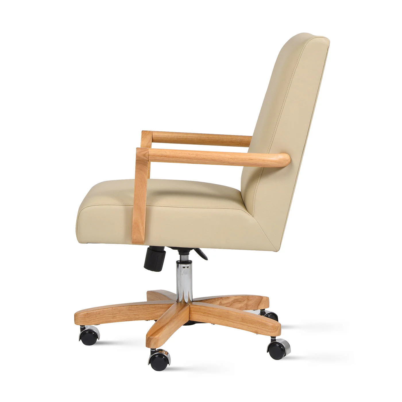 Dumont - Modern Farmhouse High Back Executive Home Office Chair - Neutral Cream Beige / Natural - Image 7