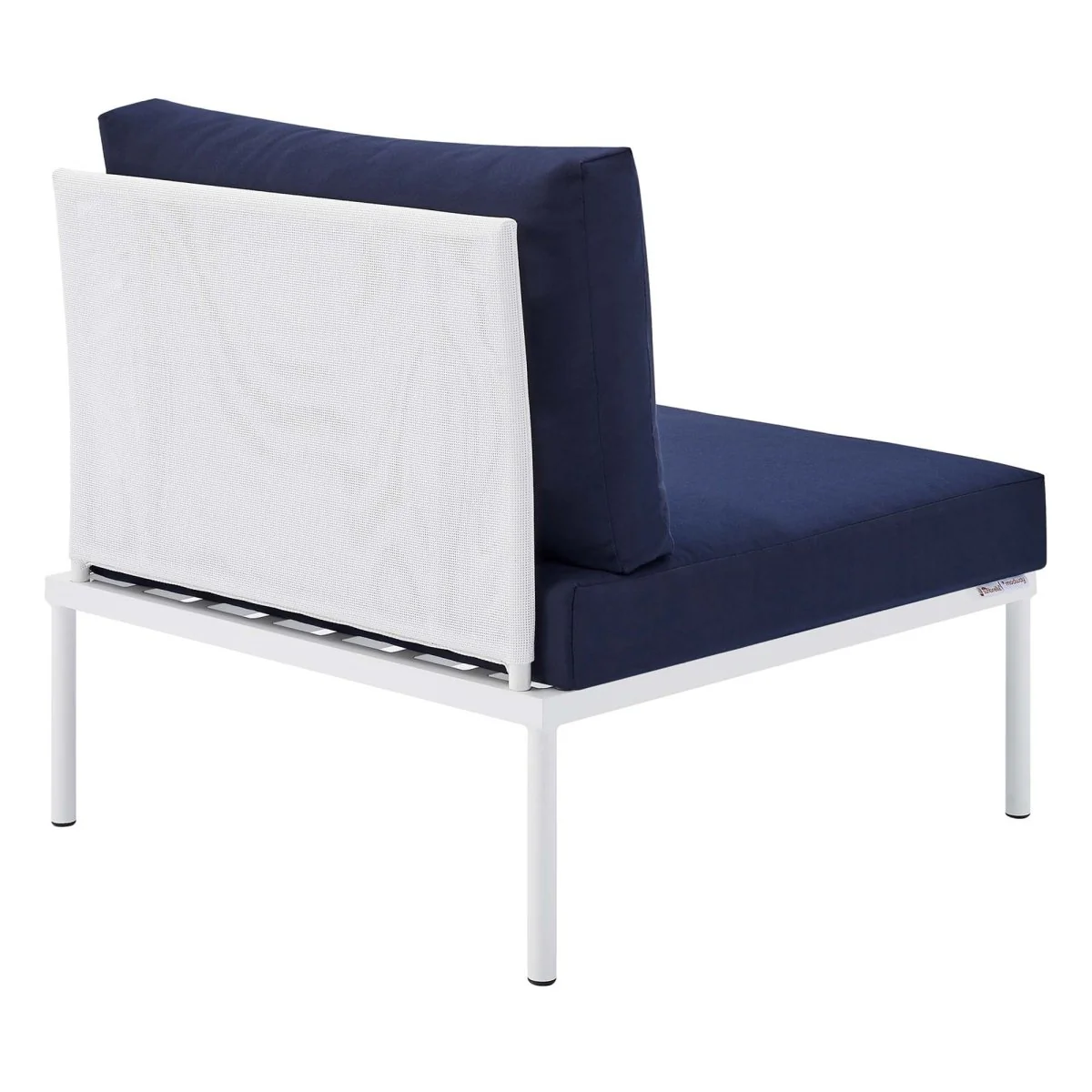 Durable Powder-Coated Aluminum Outdoor Armless Chair with Sunbrella® Cushions - Image 13