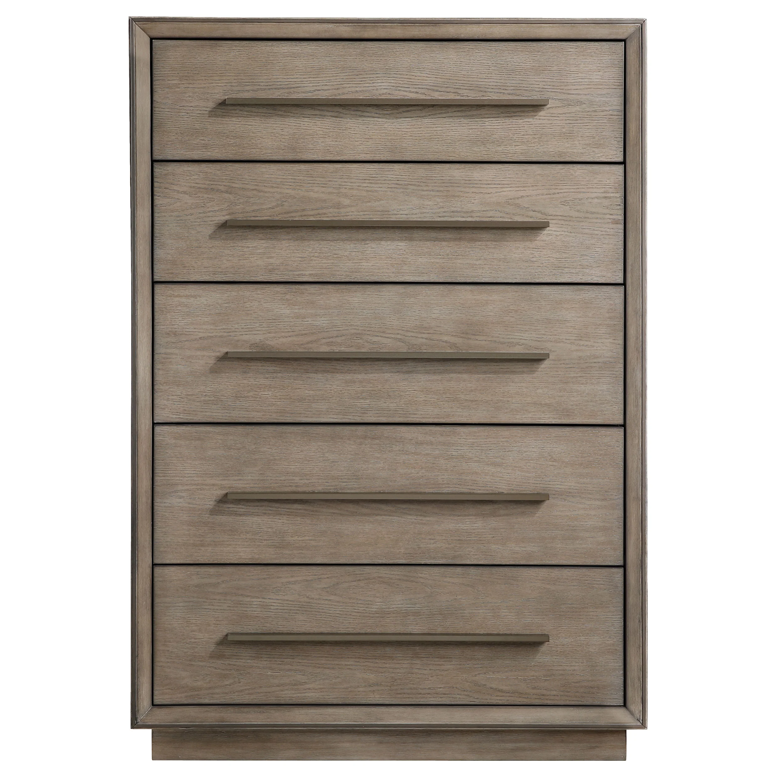 Durango 5-Drawer Bedroom Chest in Taupe Oak - Image 4