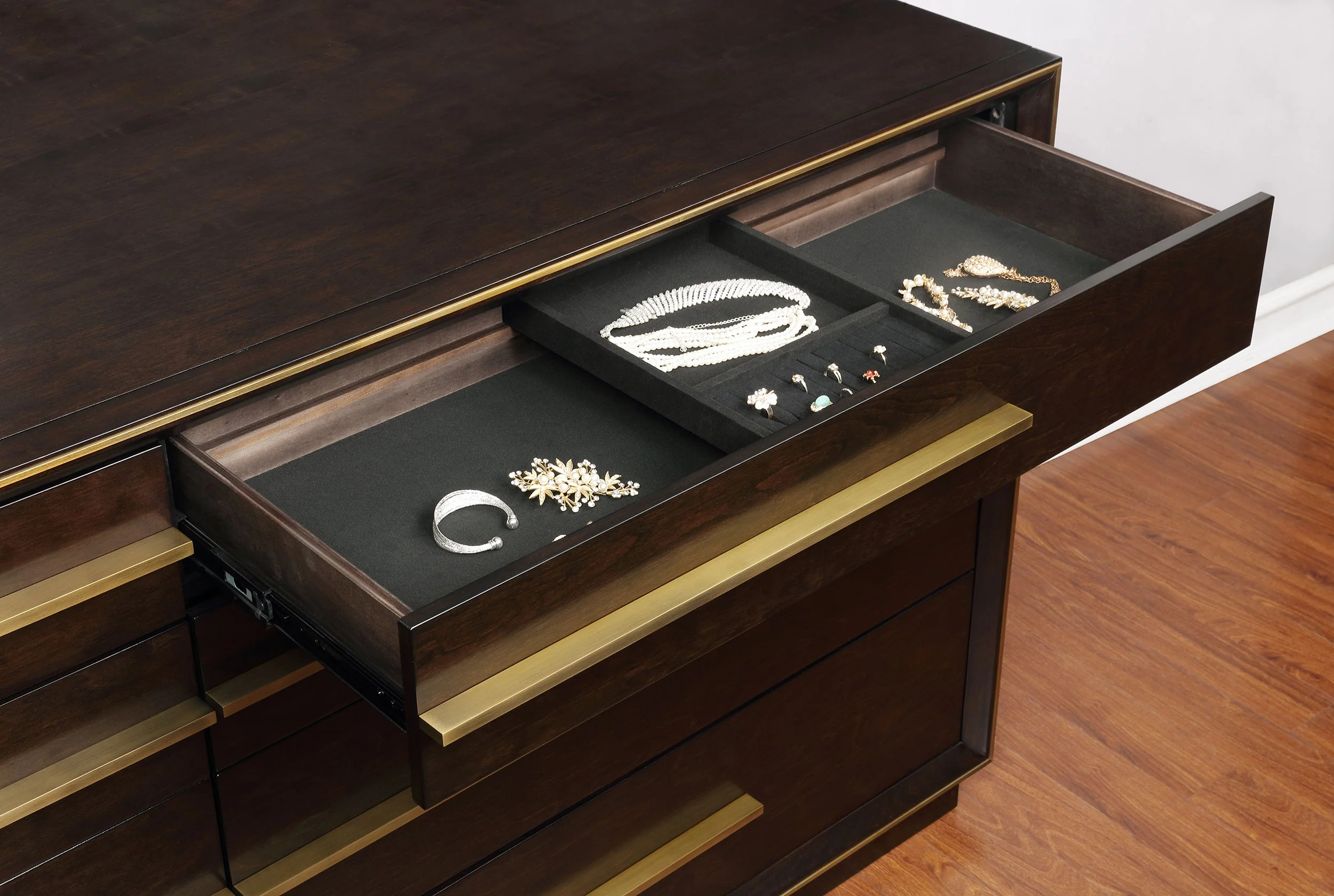 Durango 8-Drawer Dresser with Mirror - Smoked Peppercorn - Image 12