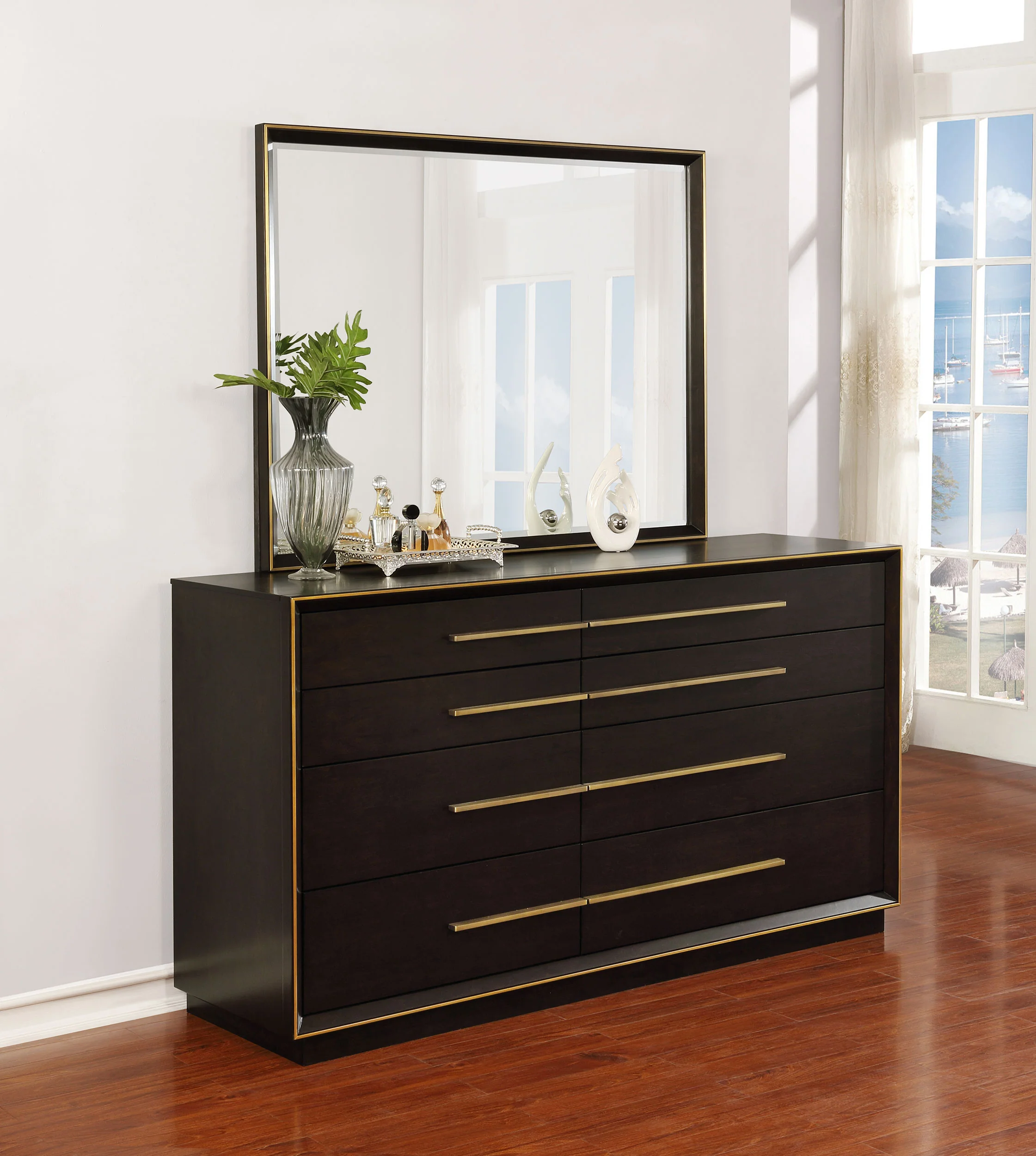 Durango 8-Drawer Dresser with Mirror - Smoked Peppercorn - Image 4