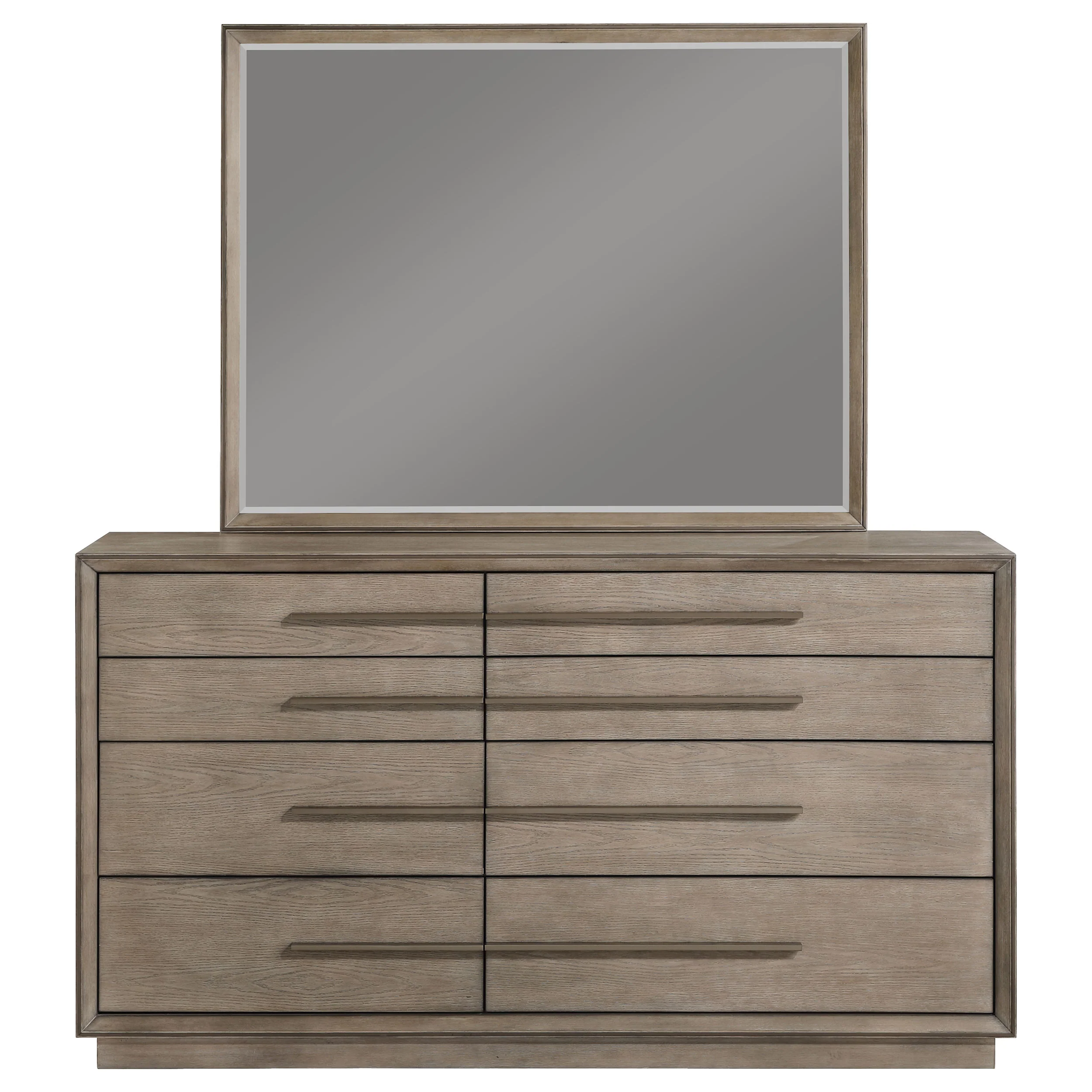 Durango 8-Drawer Dresser and Mirror - Taupe Oak - Image 5