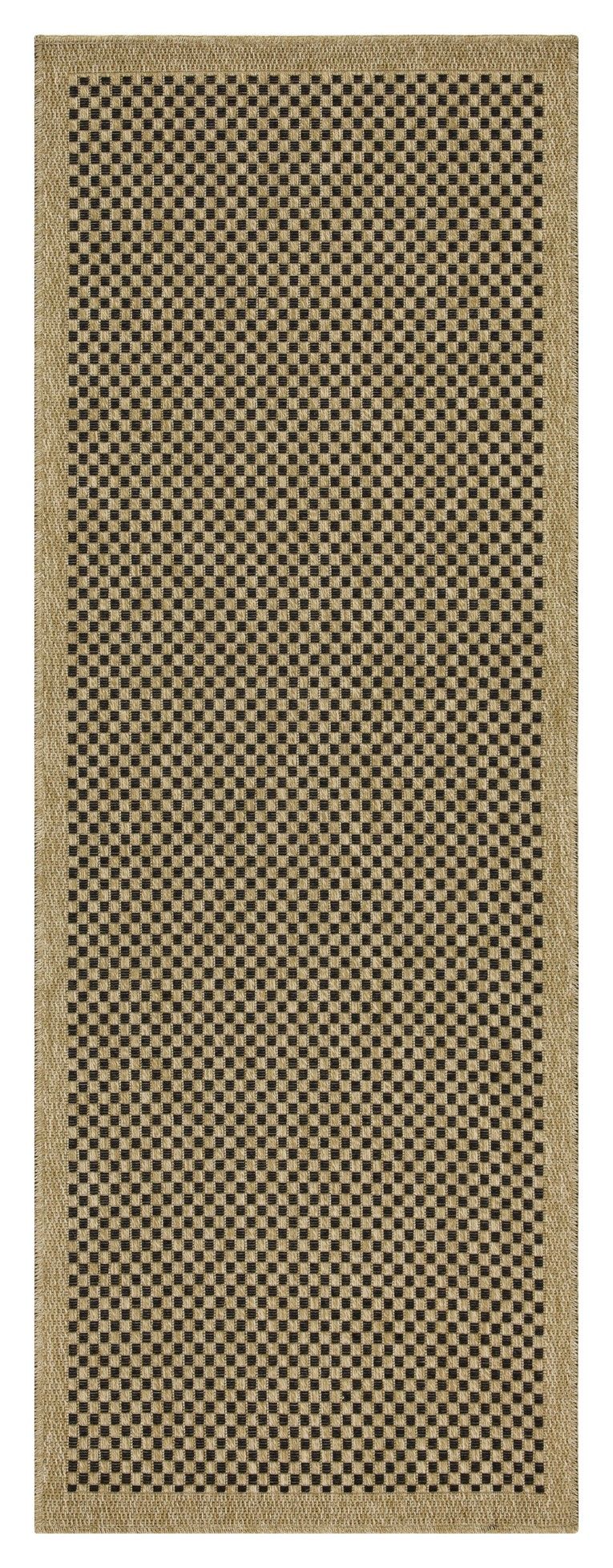 Earth - 5'3" X 7'3" Indoor, Outdoor Area Rug, Polypropylene - Jute / Black - Image 2