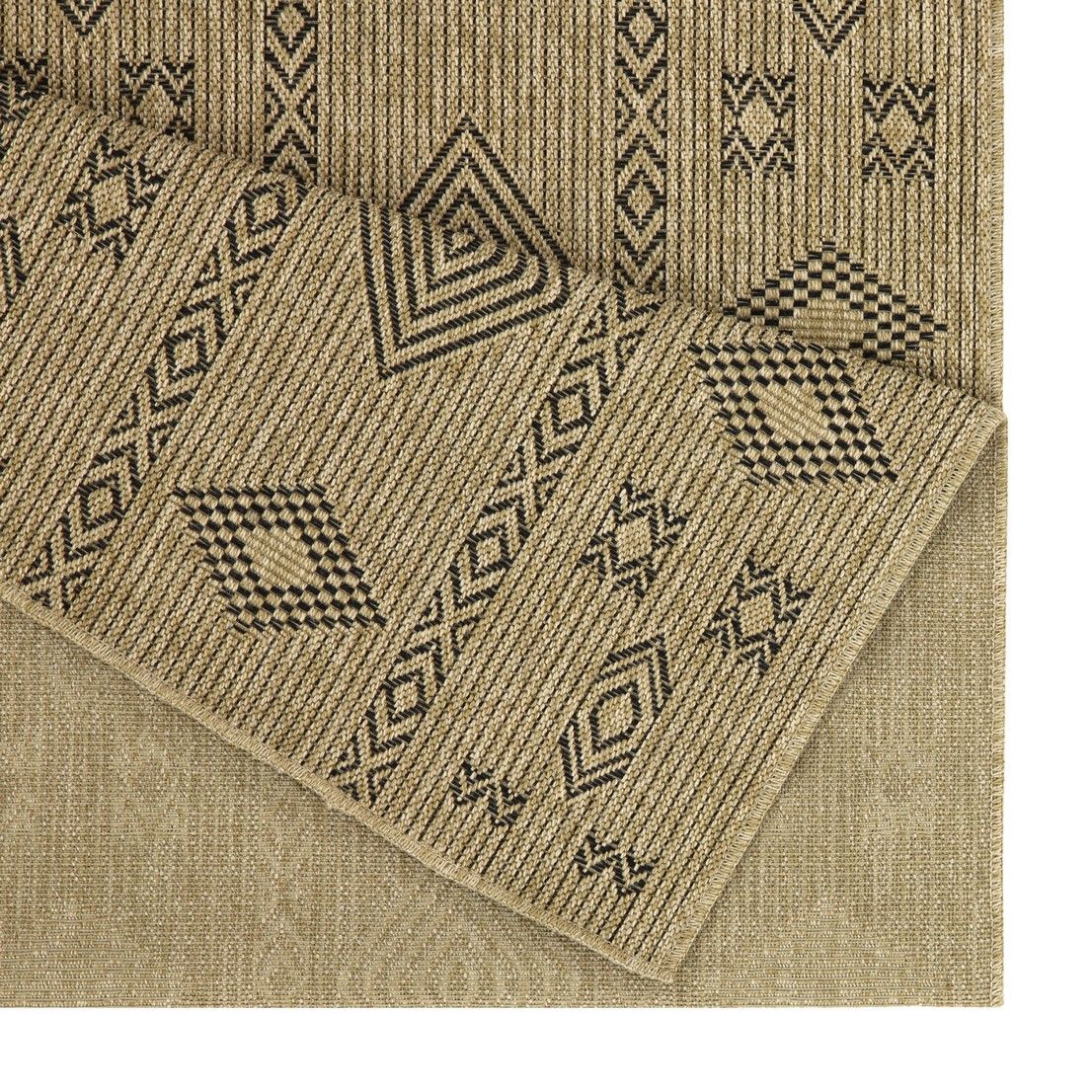 Earth - 5'3" X 7'3" Indoor, Outdoor Area Rug Polypropylene - Jute / Black - Image 3