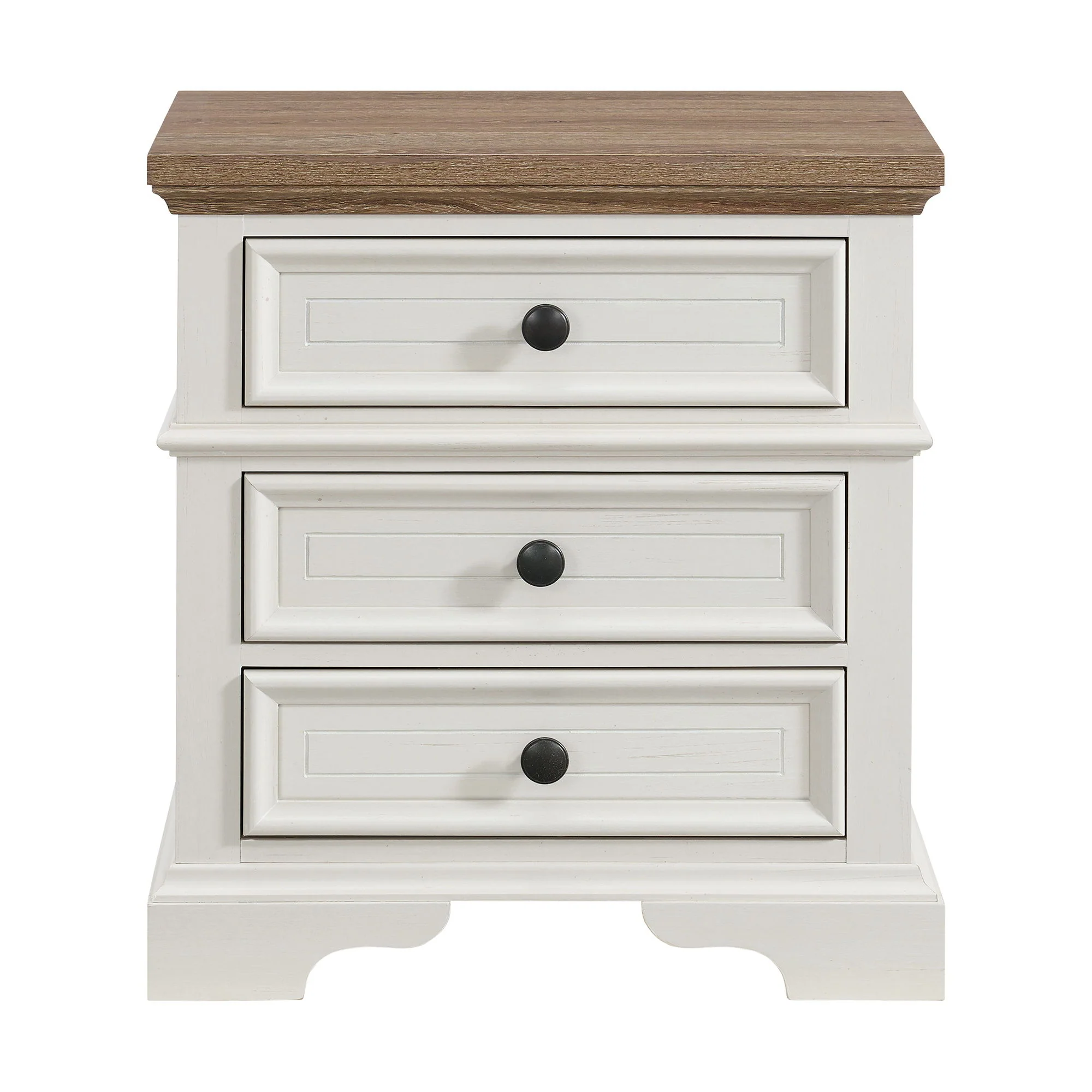 Eastwood - Youth 3-Drawer Nightstand - Brown And White - Image 3