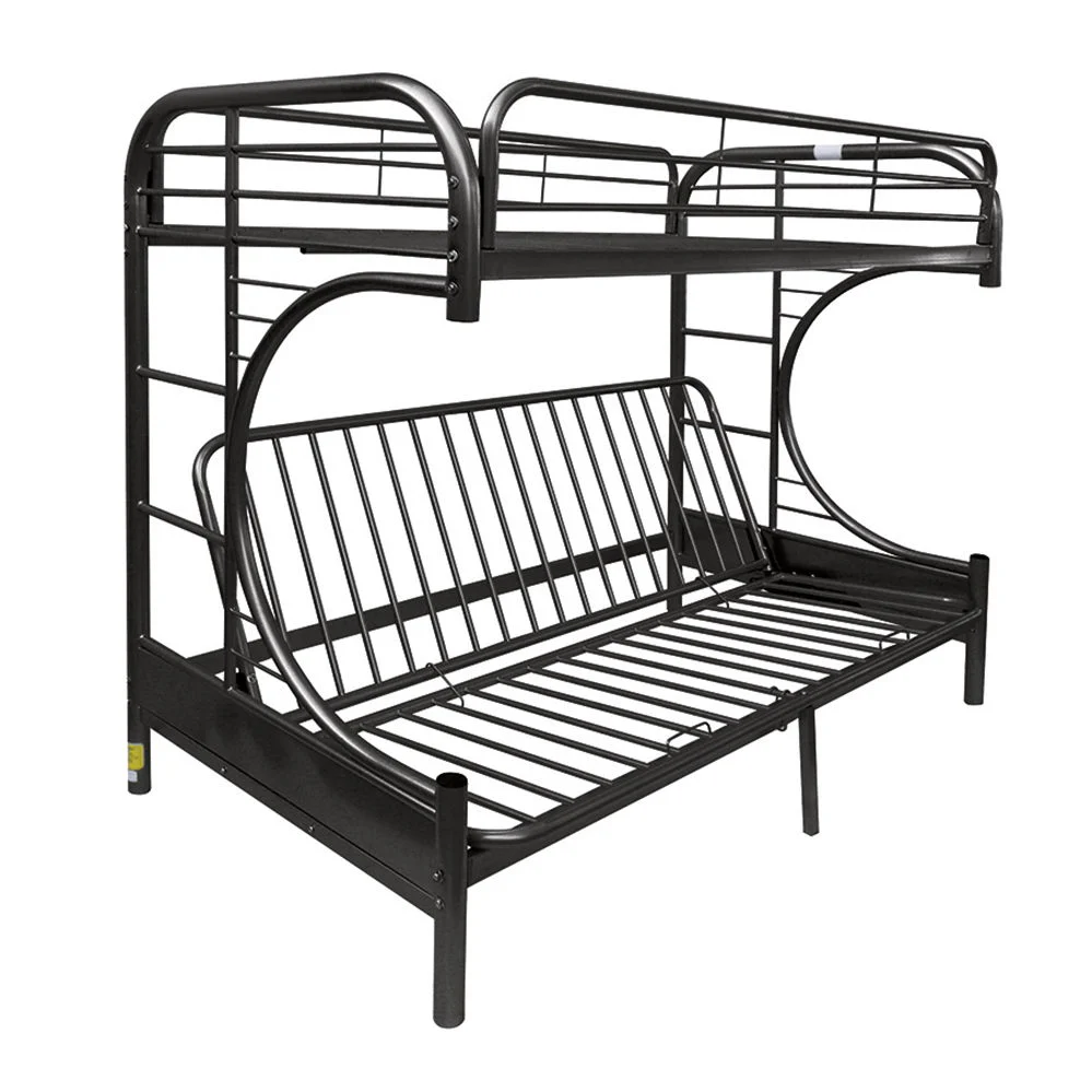 Eclipse - Twin Long Queen Futon Bunk Bed - Black - Image 5