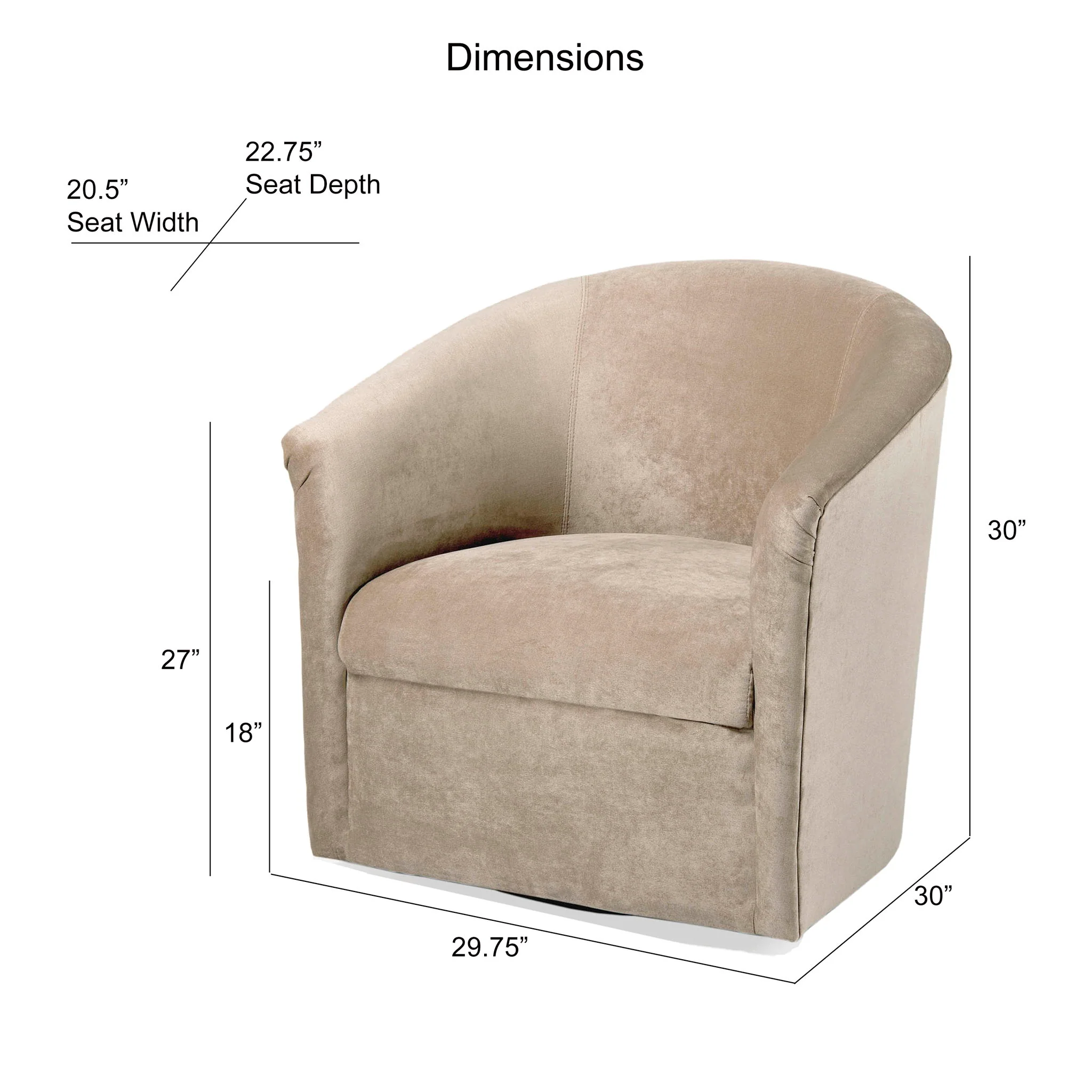Eden - Swivel Chair With Upholstery And Hardwood Frame - Image 27