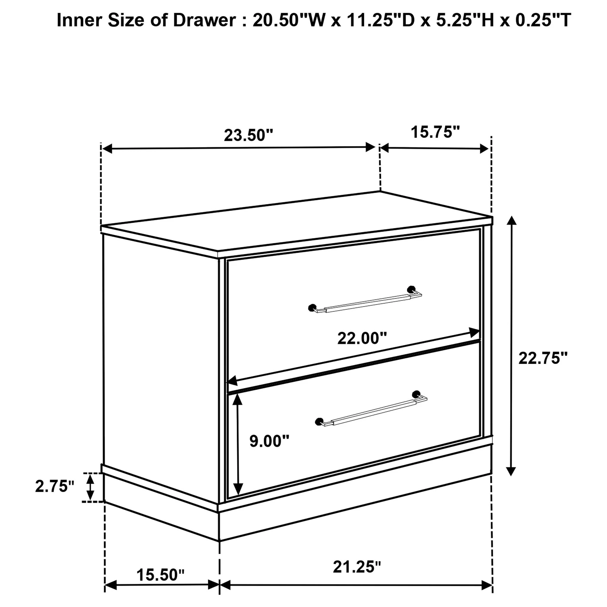 Edmondson - 2 Drawer Nightstand - Gray - Image 4