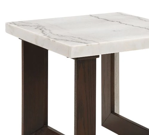 Edwyn - Natural Marble Top End Table - Image 14