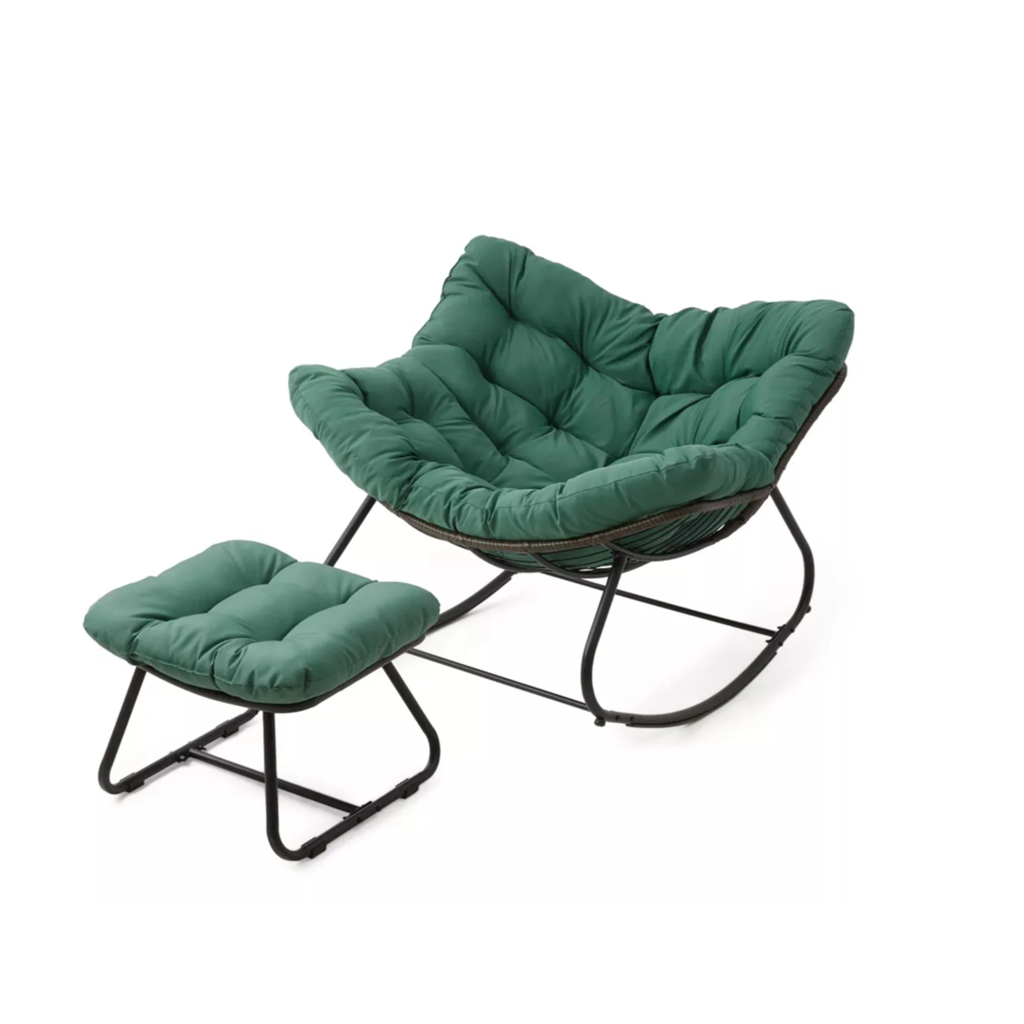 Egg Rocking Chair With Ottoman - Image 2