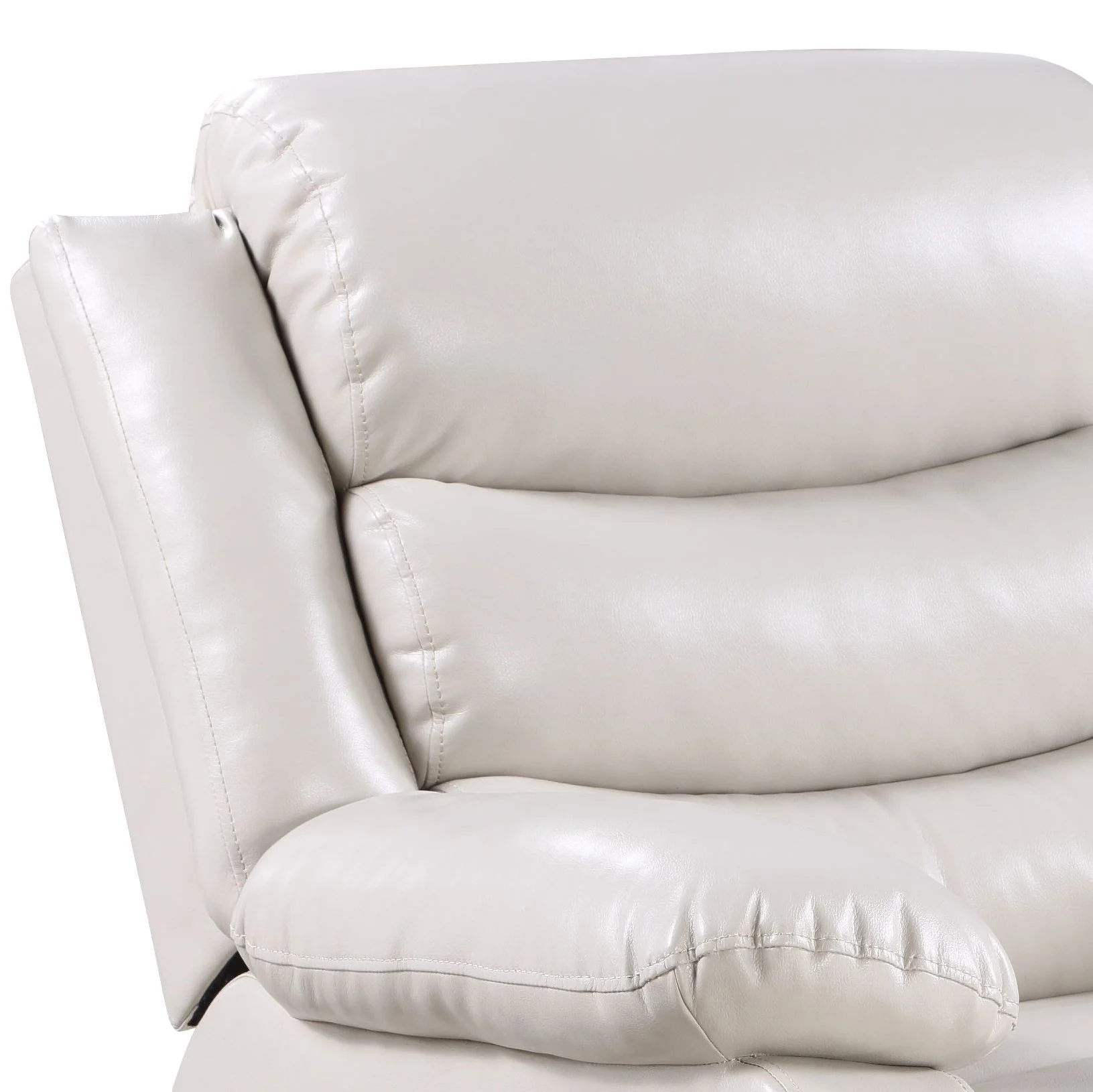 Eilbra - Synthetic Leather Power Motion Recliner - Beige - Image 9