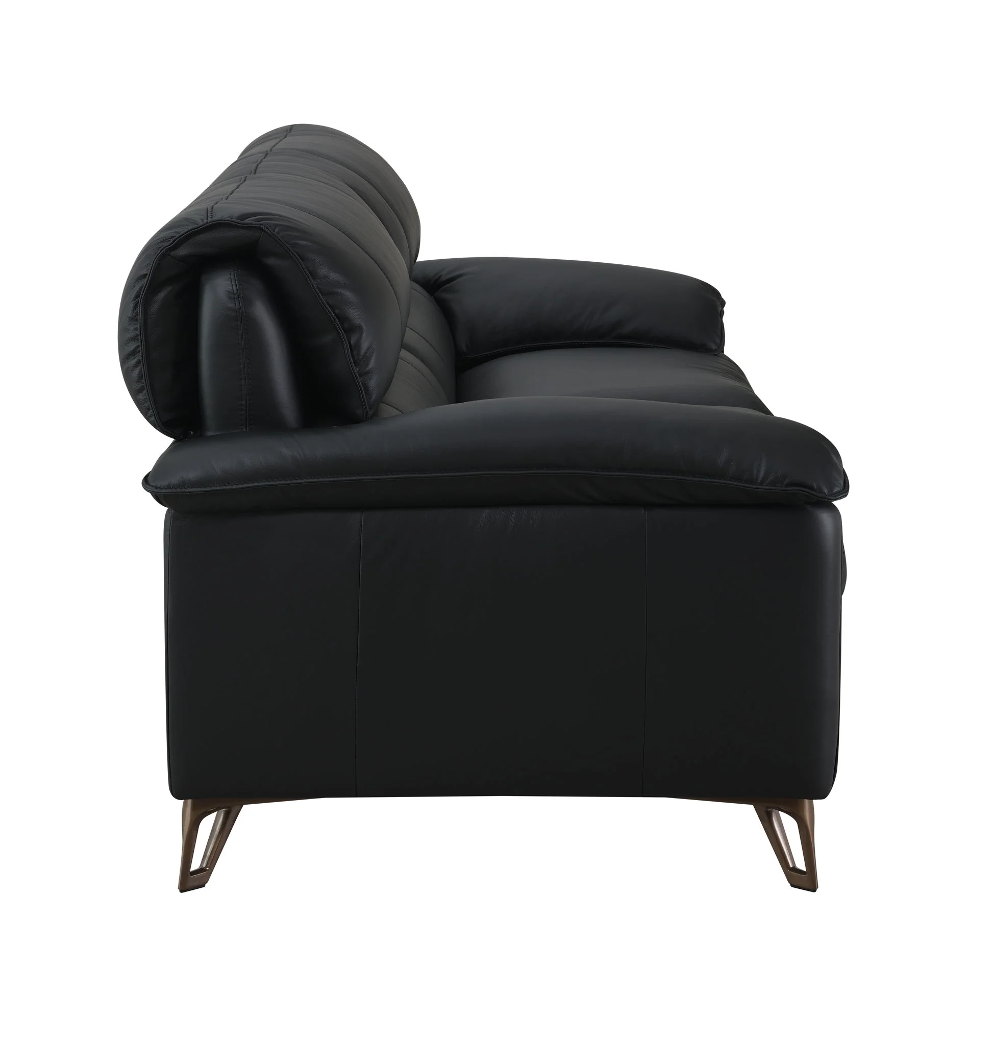 Eilene - Top Grain Leather Sofa - Black - Image 7