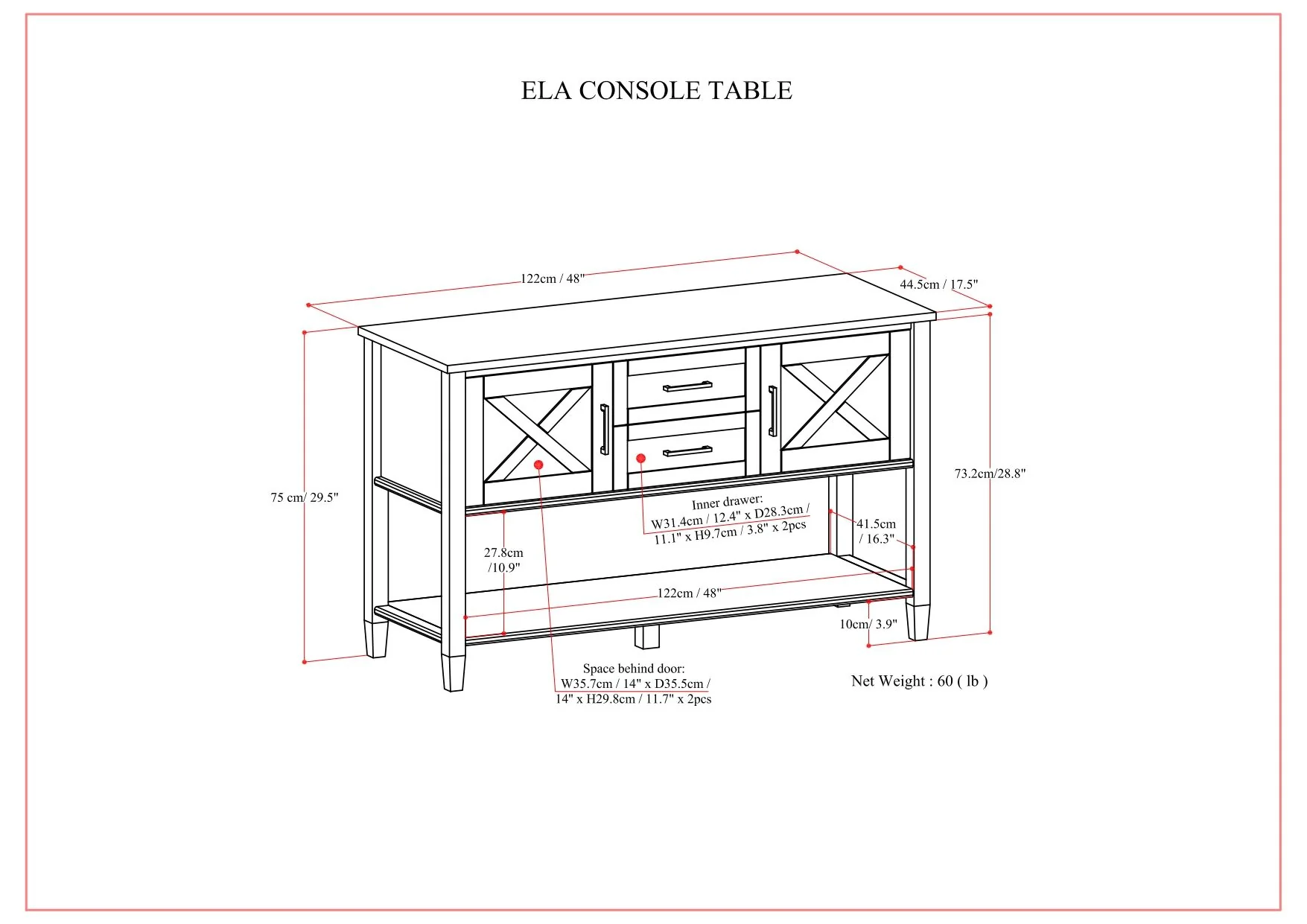 Ela - Console Table - Smoky Brown - Image 3