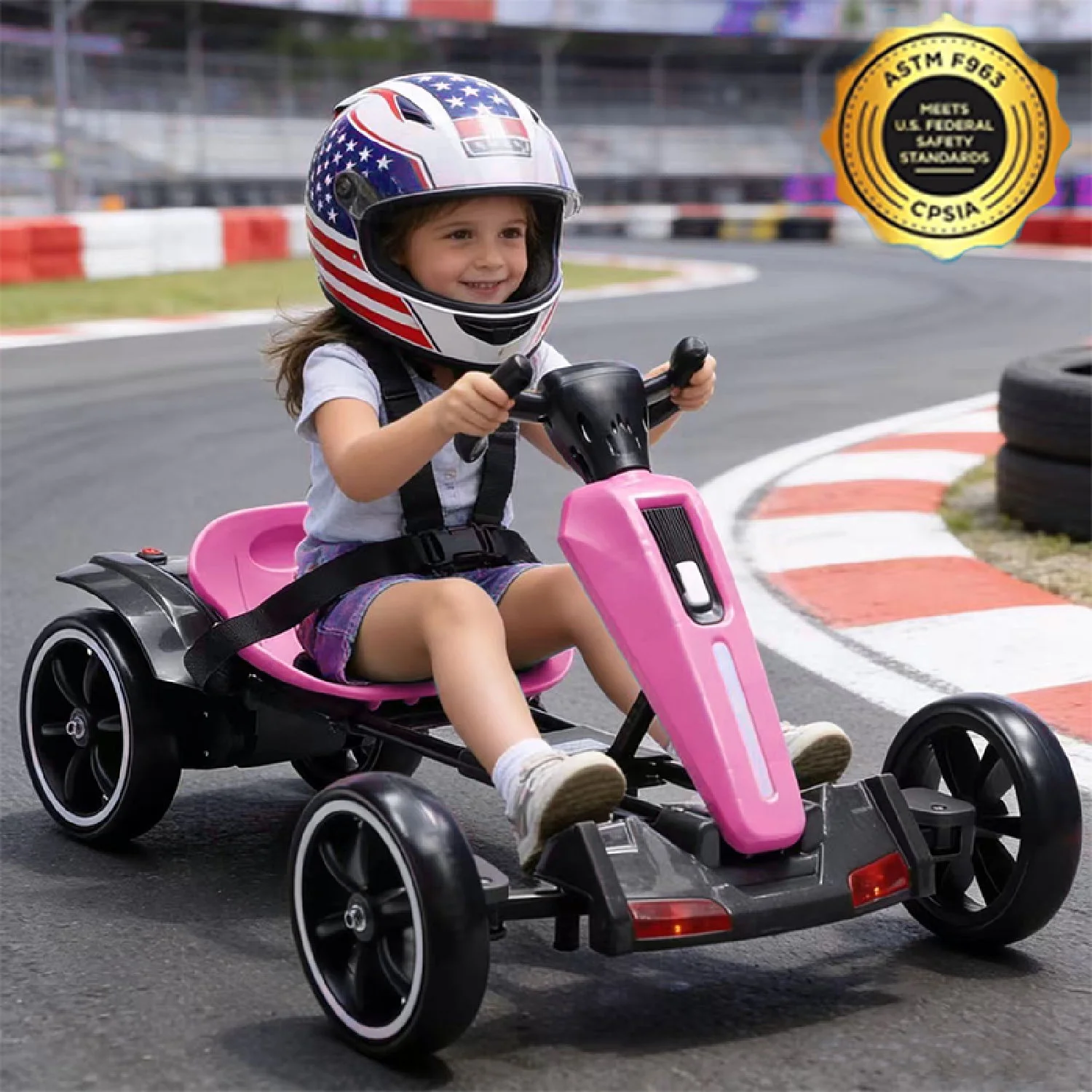 Electric Kids Pedal Go Kart With Adjustable Seat, Foldable Design - Image 46