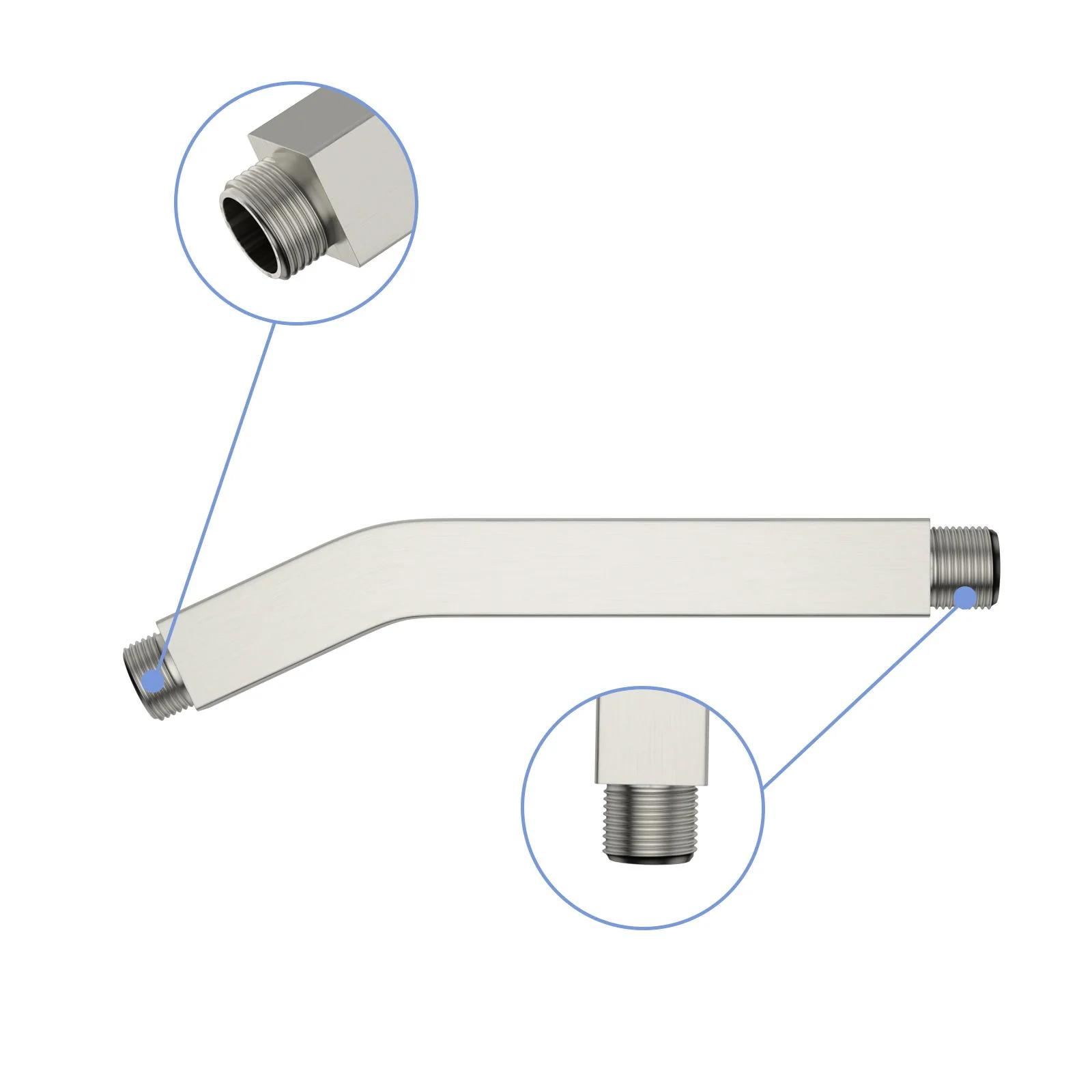 Elegant 6" Shower Arm With Flange, Stainless Steel Construction For Rain Shower Heads - Image 4