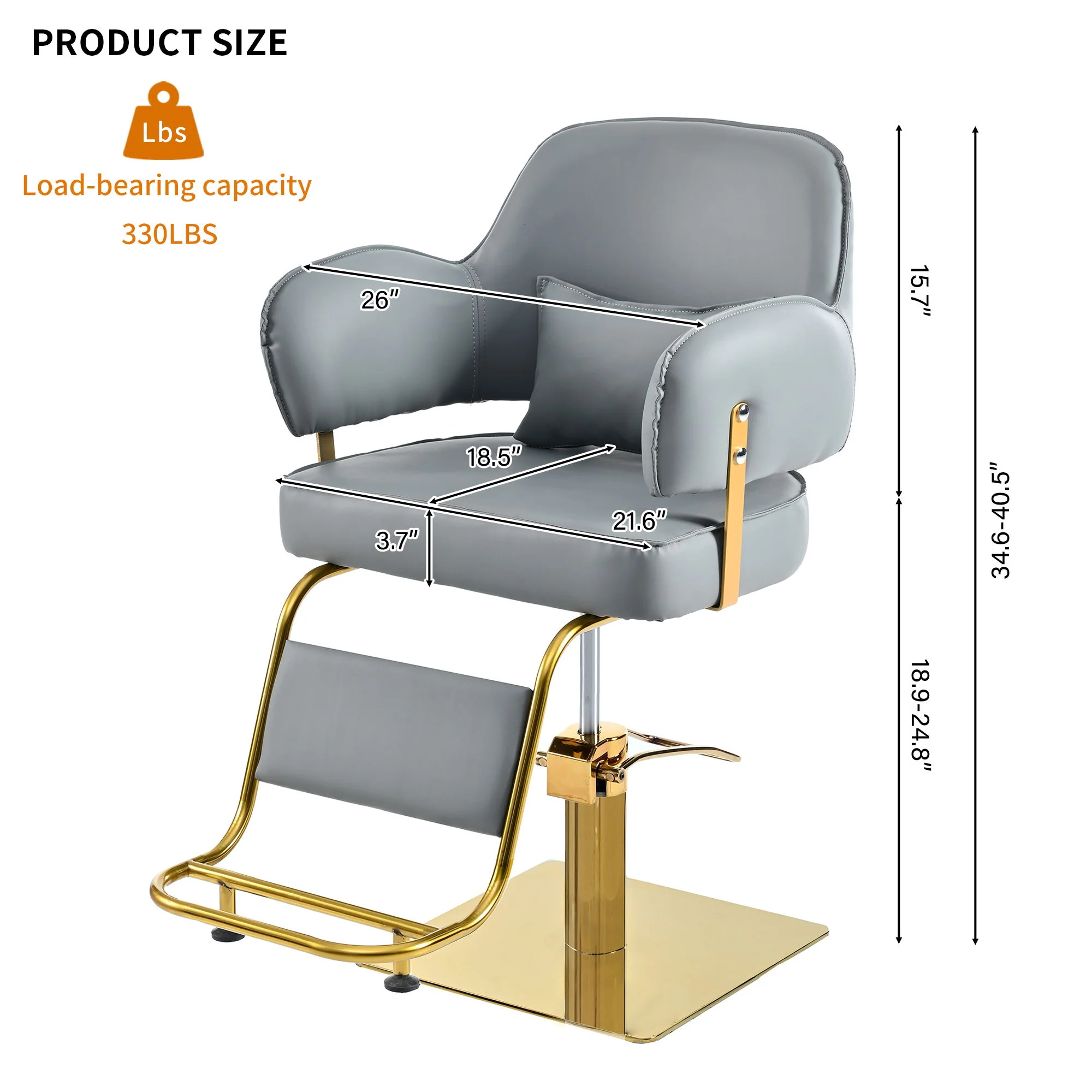 Elegant Barber Chair, Salon Chair For Hair Stylis, With Heavy Duty Hydraulic Pump Adjustable Barber Chair For Beauty Salon Spa Equipment - Image 6