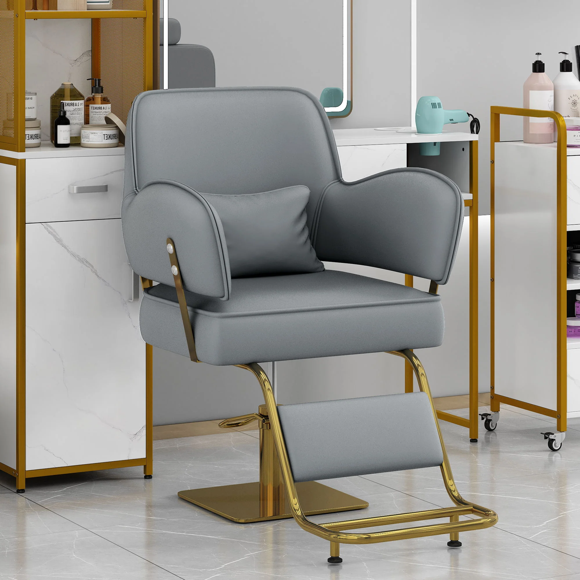 Elegant Barber Chair, Salon Chair For Hair Stylis, With Heavy Duty Hydraulic Pump Adjustable Barber Chair For Beauty Salon Spa Equipment - Image 9