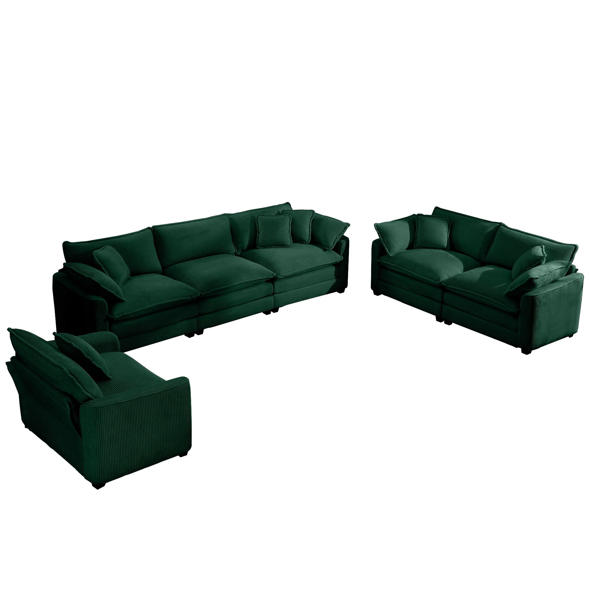 Elegant Oversized Sectional Sofa Set With Deep Seats And Flexible Layout - Image 13