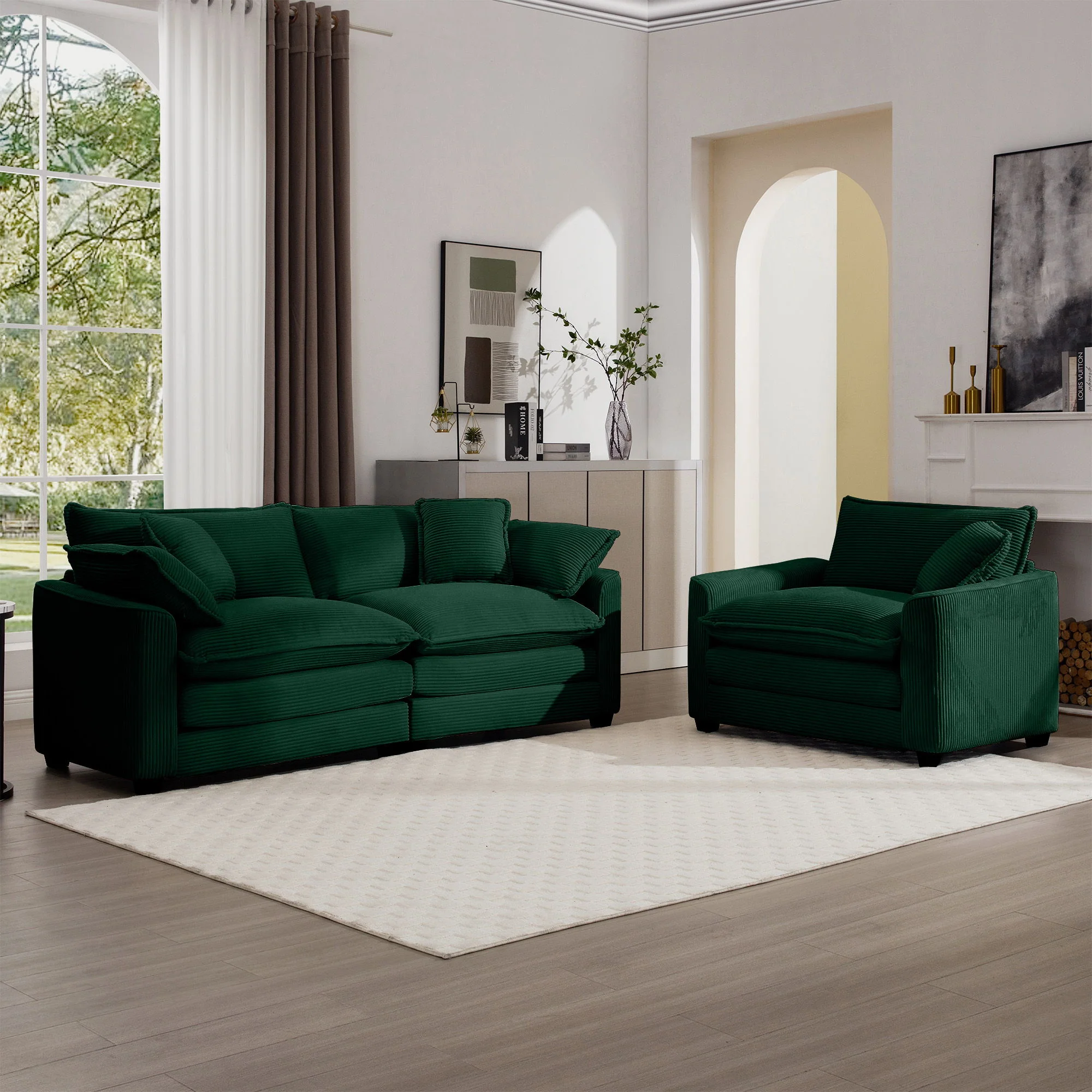 Elegant Oversized Sectional Sofa Set With Deep Seats And Flexible Layout - Image 146