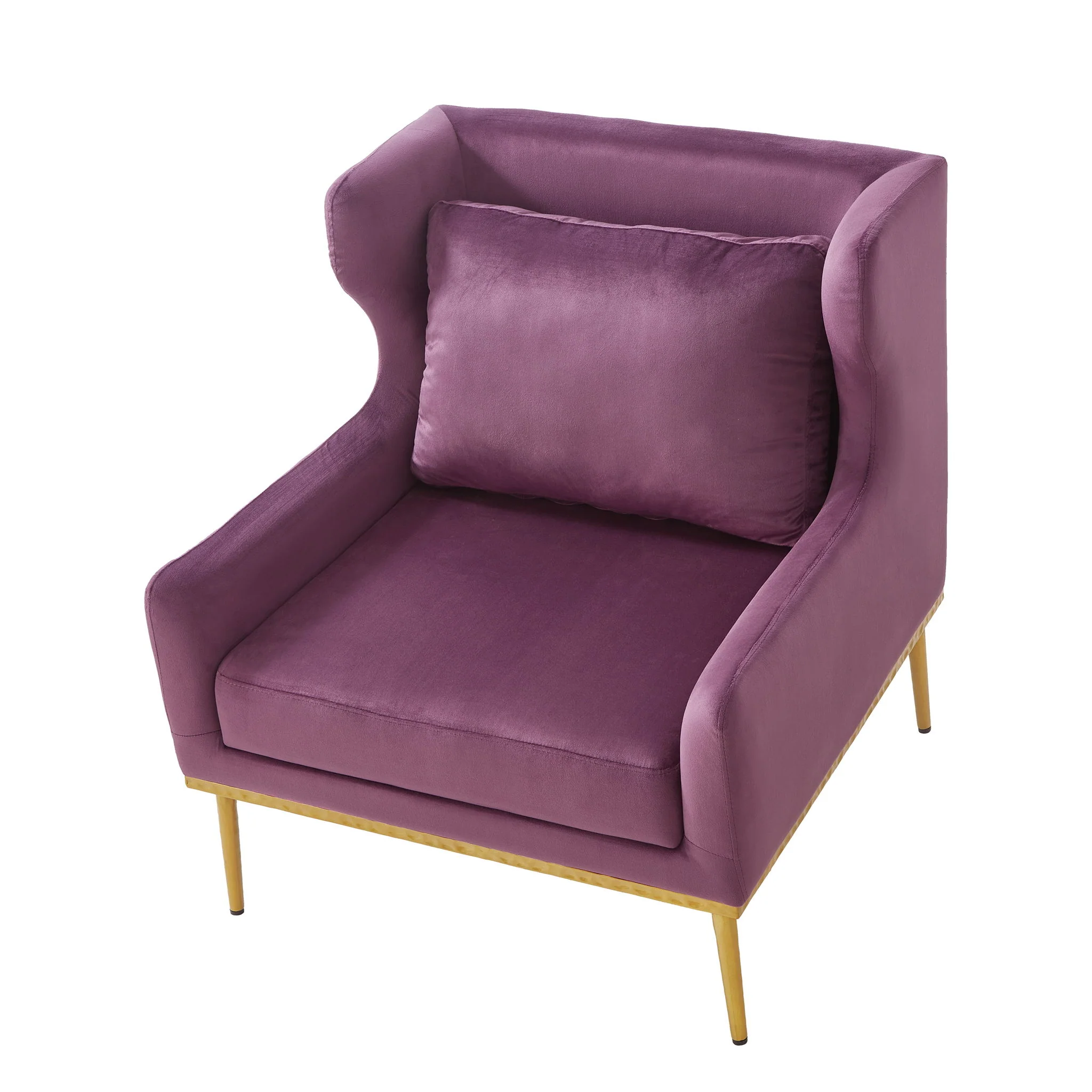 Elegant Curved Armrest Accent Armchair - Image 31