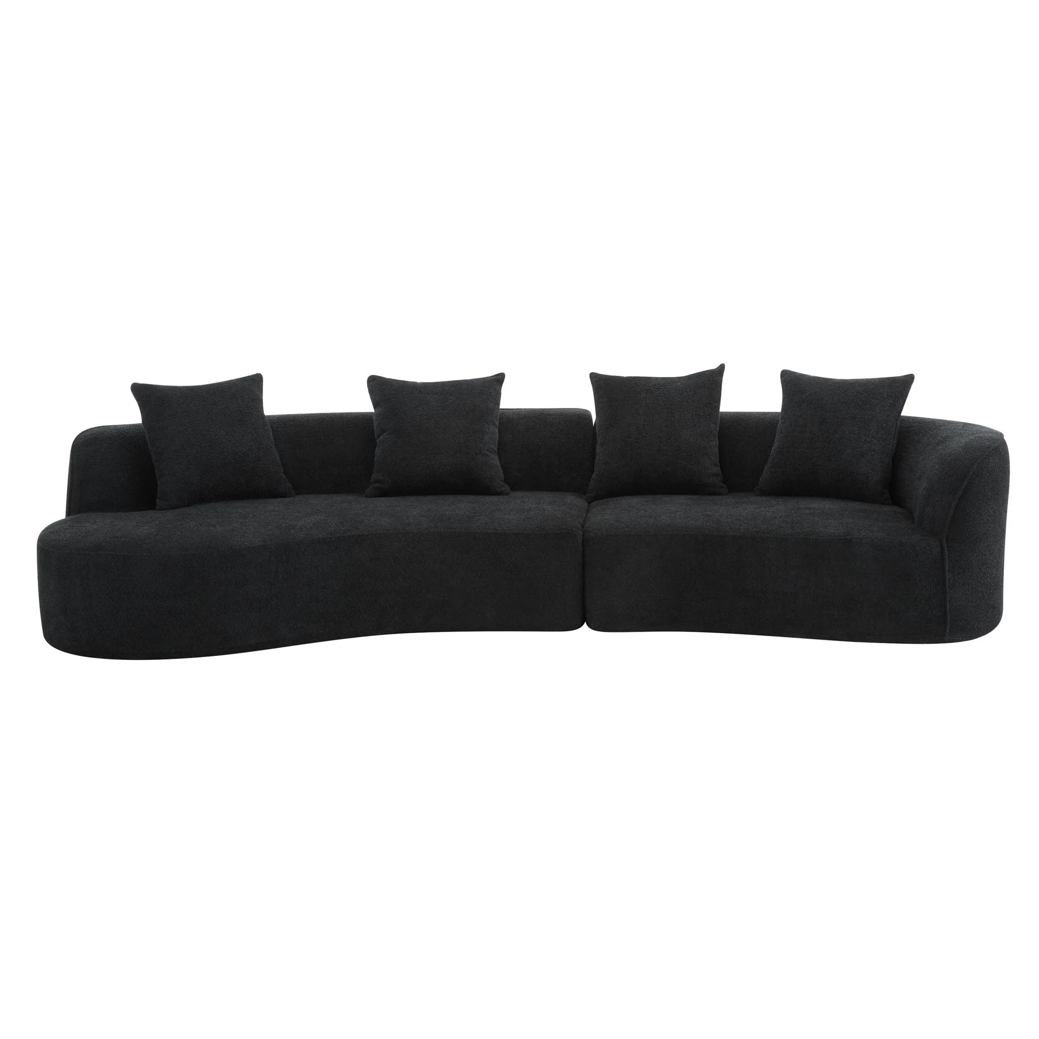 Elegant Curved Sectional Sofa With Full Foam Comfort - Image 27