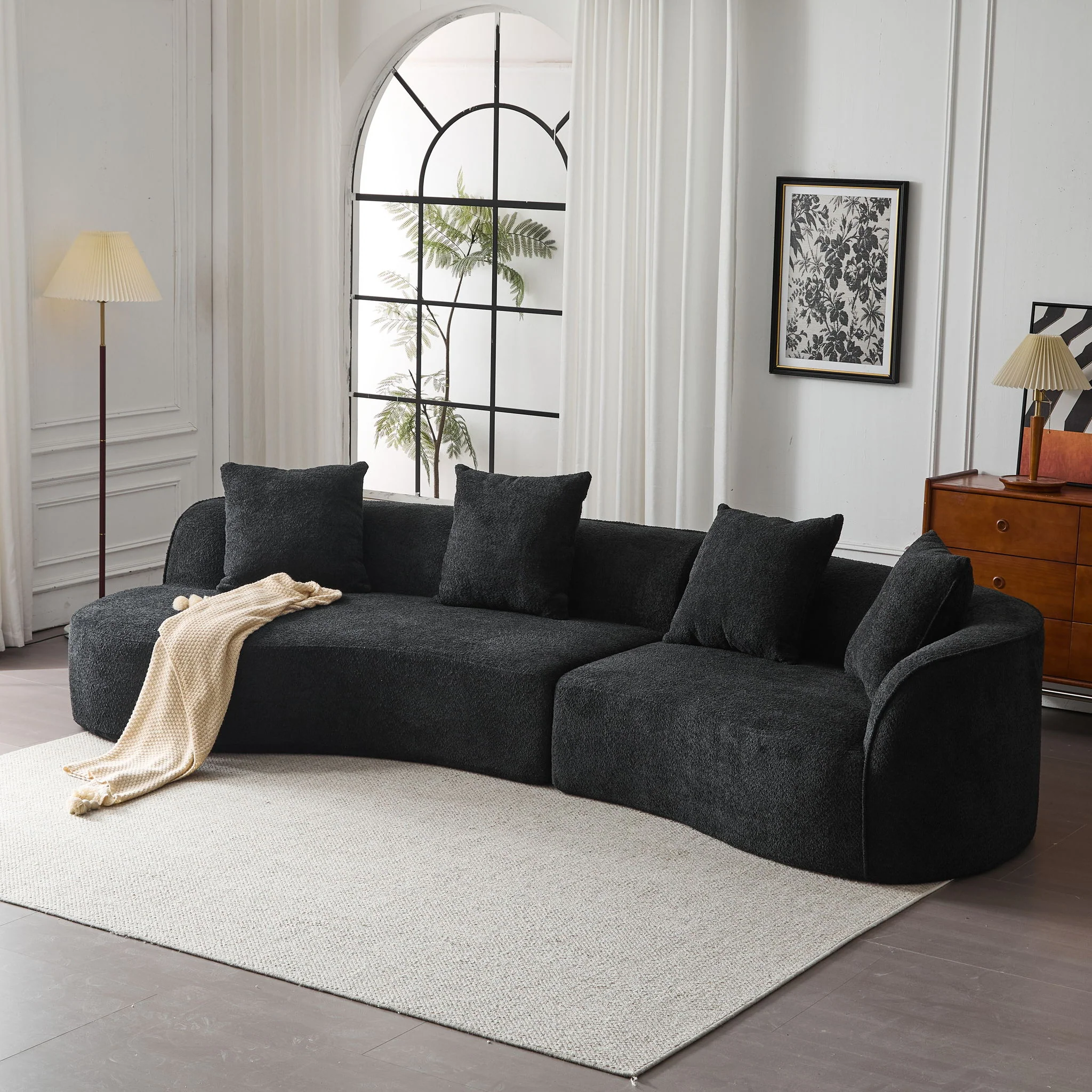Elegant Curved Sectional Sofa With Full Foam Comfort - Image 33