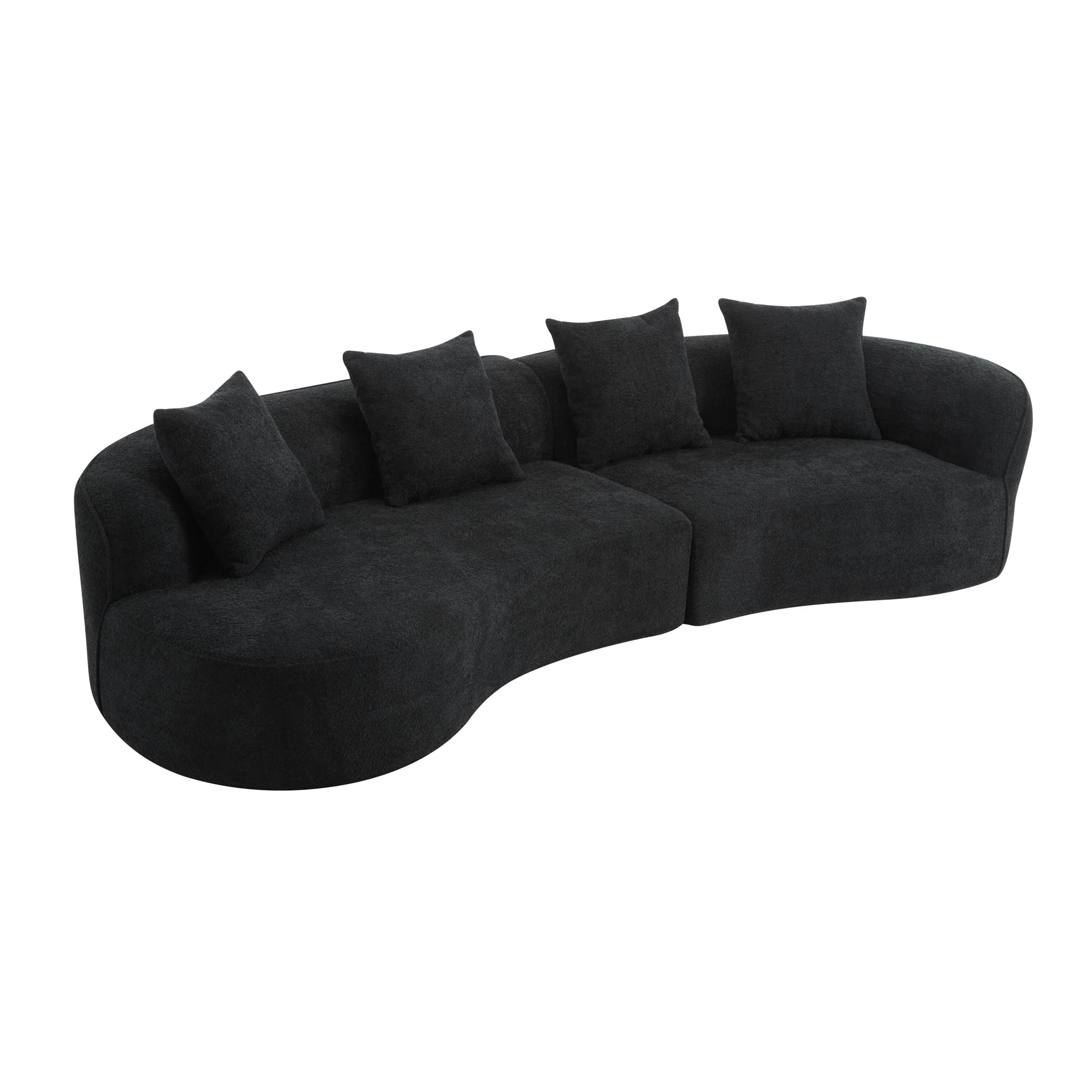 Elegant Curved Sectional Sofa With Full Foam Comfort - Image 7