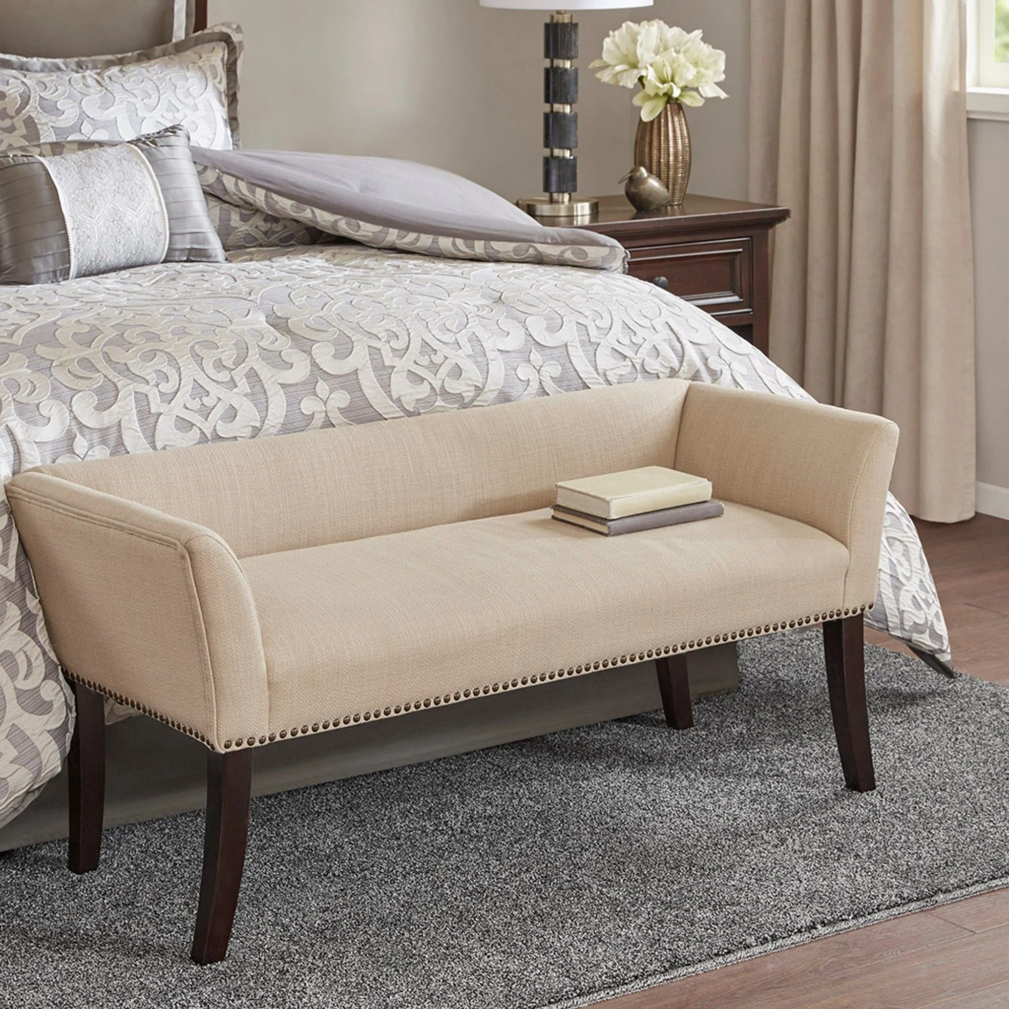 Elegant Design Bench Upholstery, Solid Wood Frame - Image 4