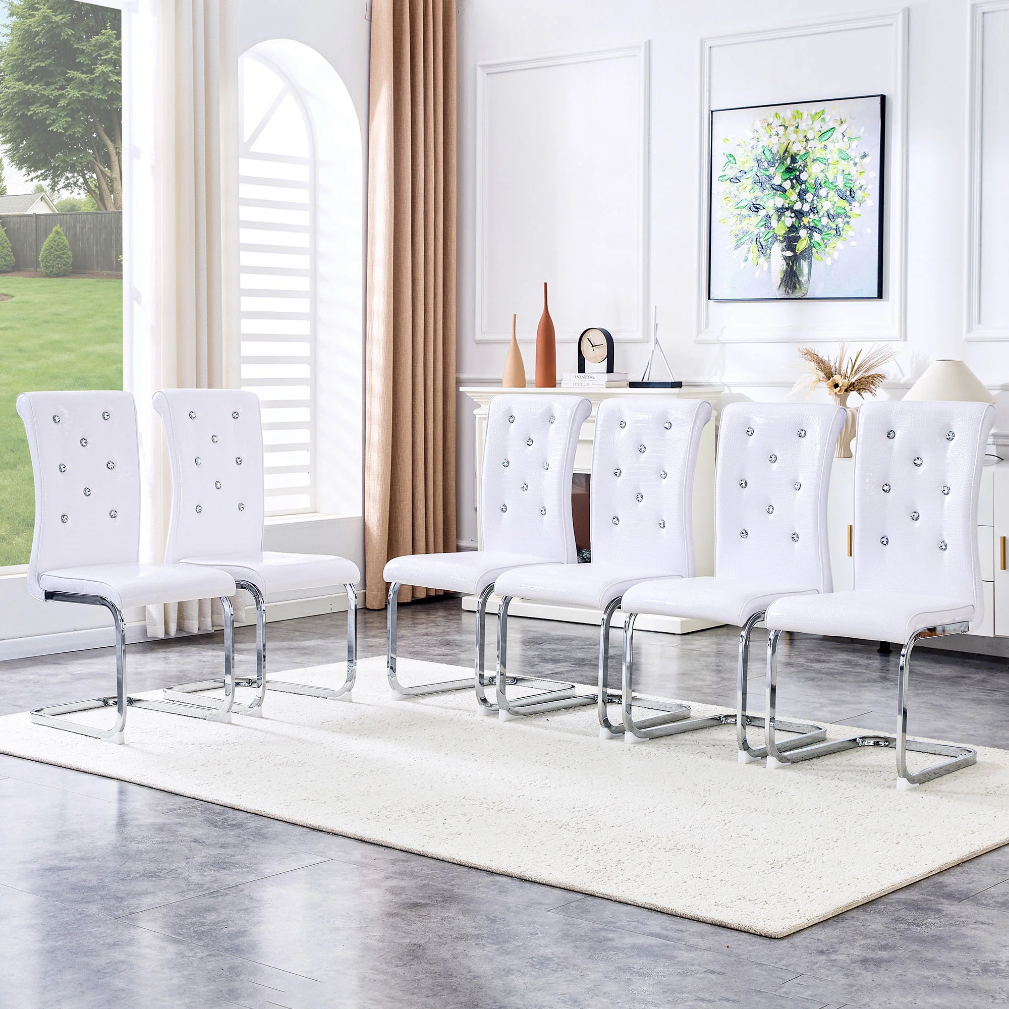 Elegant Design Upholstered Dining Chairs - Image 12