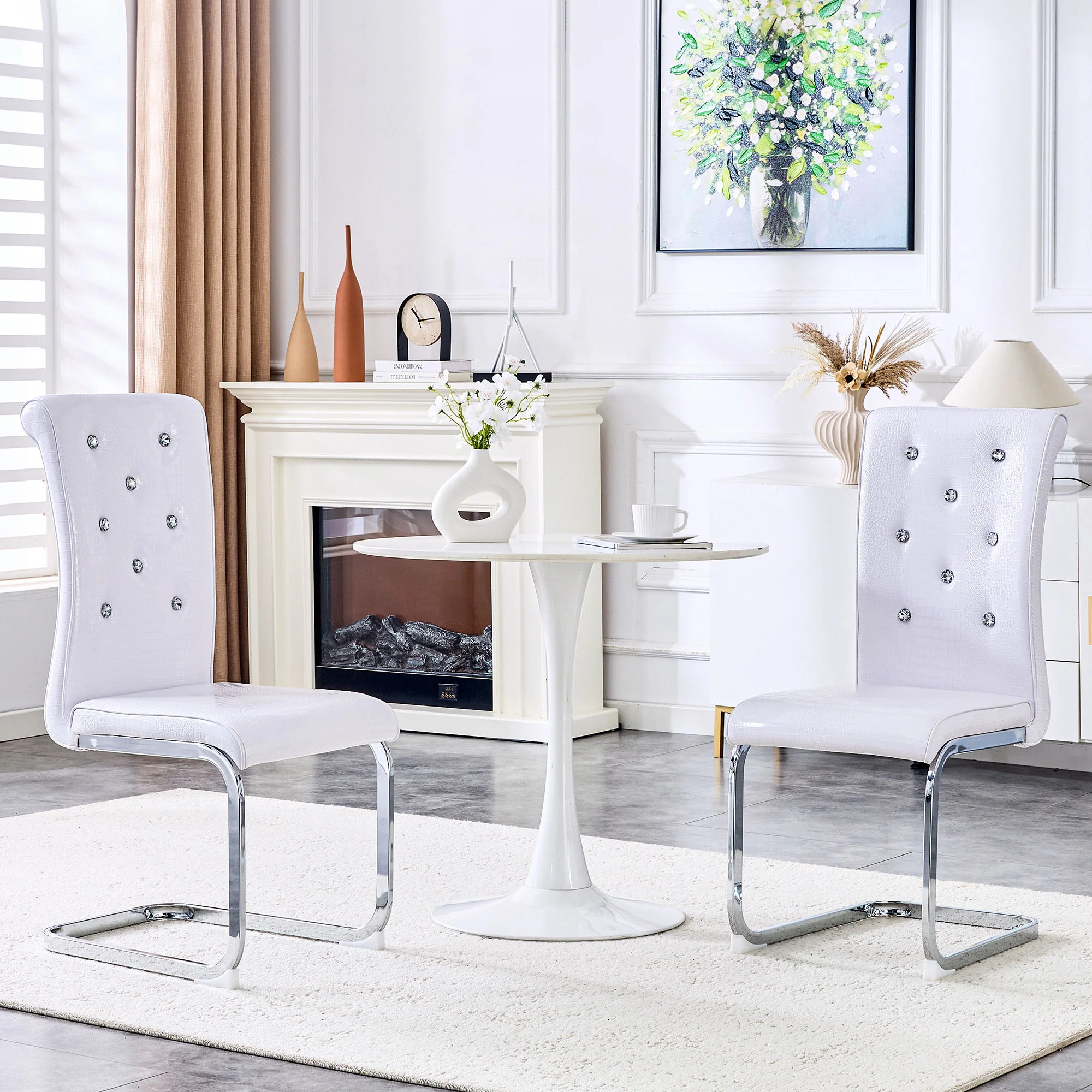 Elegant Design Upholstered Dining Chairs - Image 15