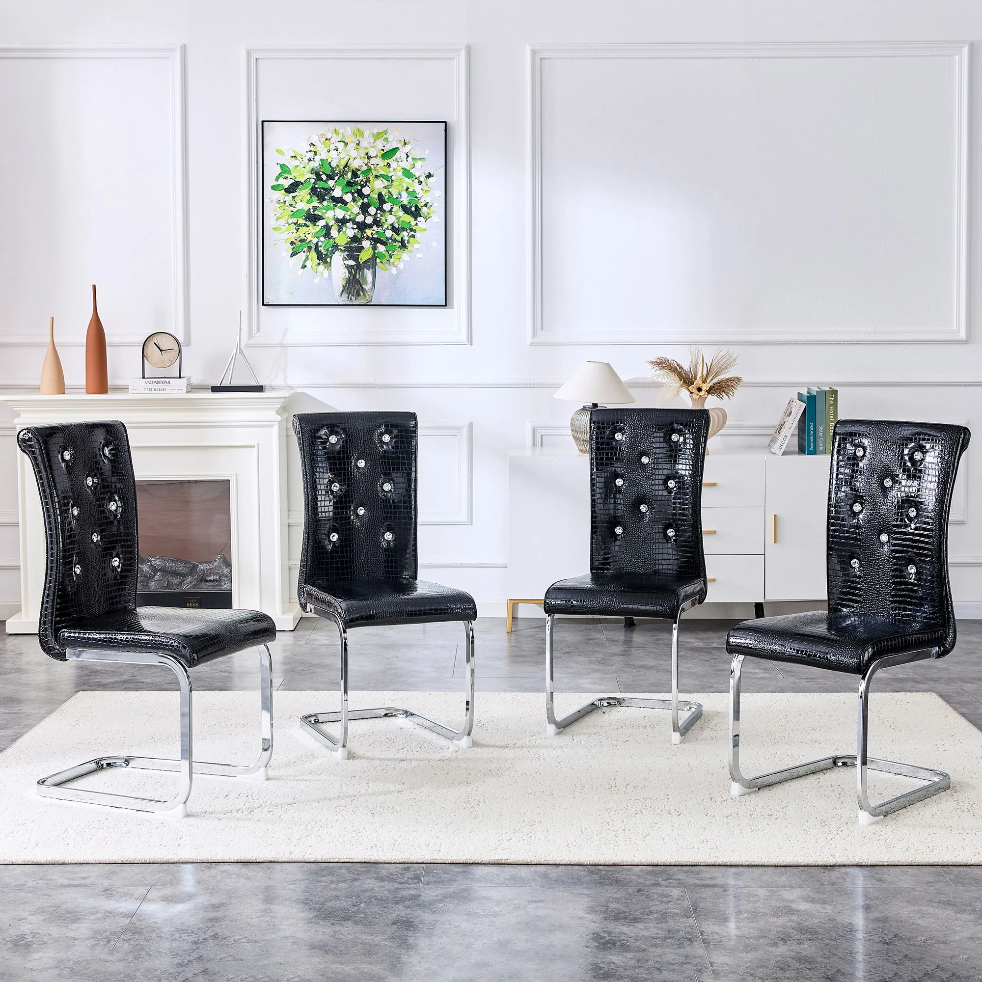 Elegant Design Upholstered Dining Chairs - Image 18