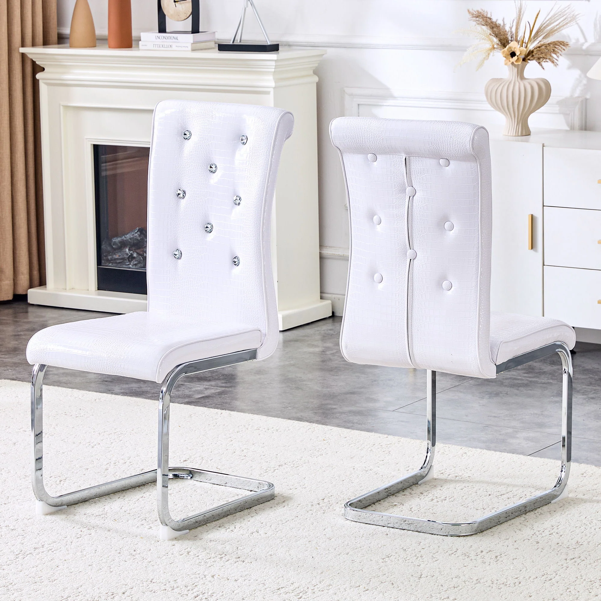 Elegant Design Upholstered Dining Chairs - Image 21