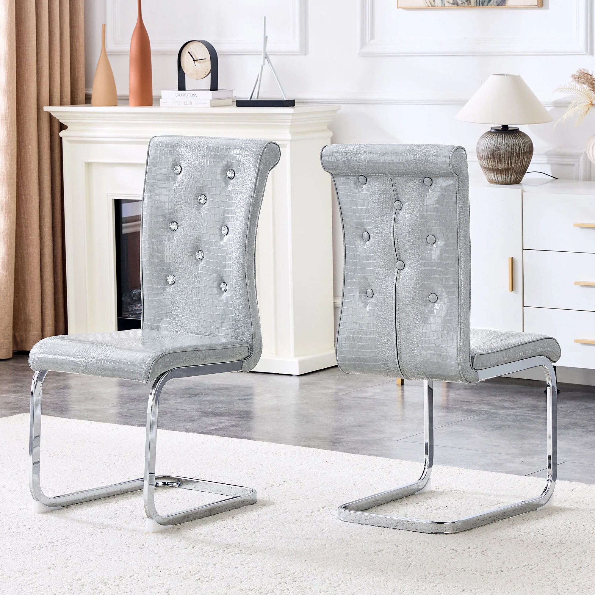 Elegant Design Upholstered Dining Chairs - Image 27