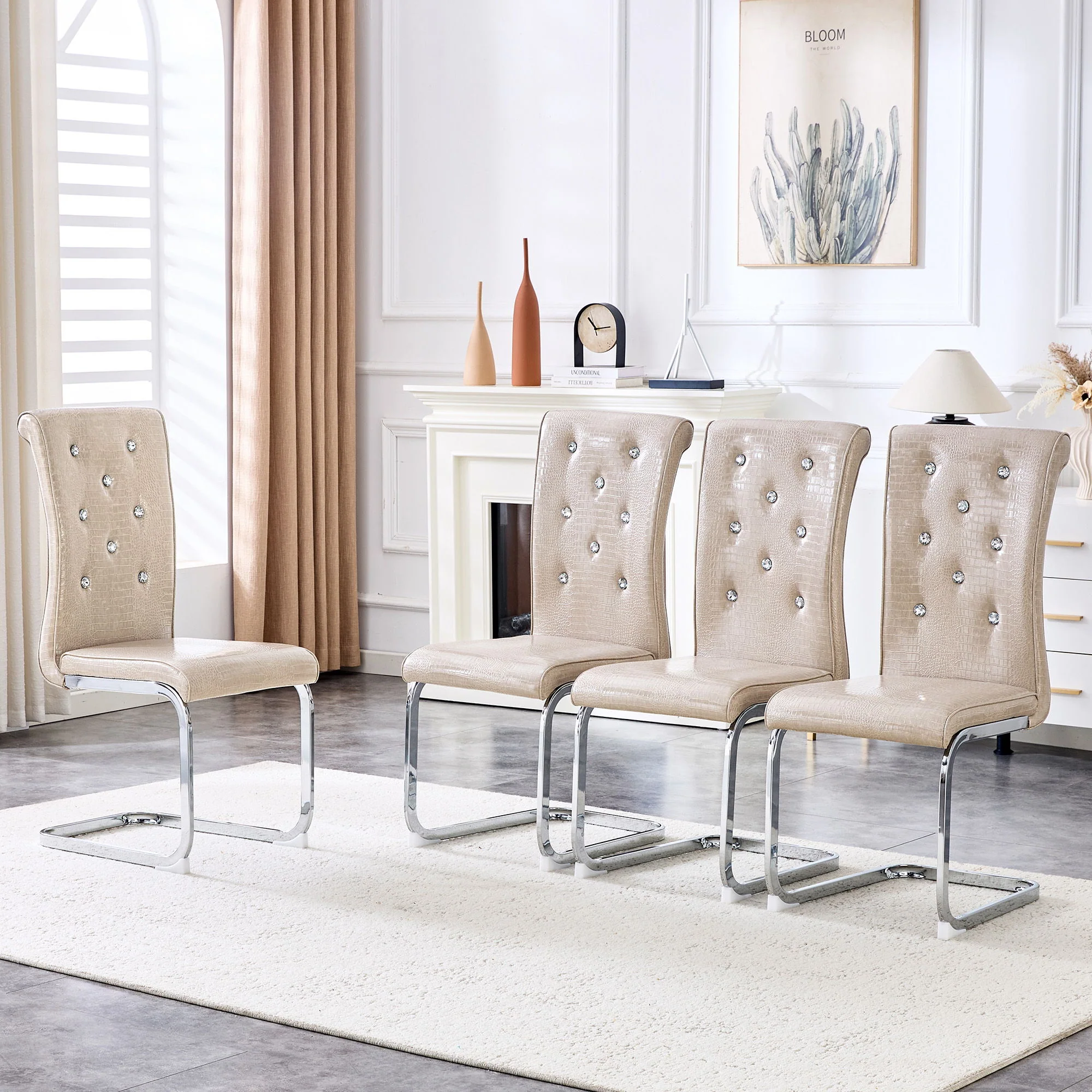 Elegant Design Upholstered Dining Chairs - Image 32