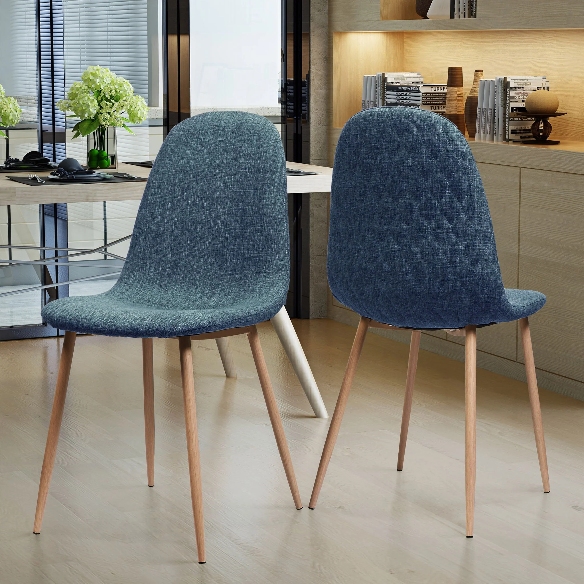 Elegant Dining Chair Set With Fabric - Image 29
