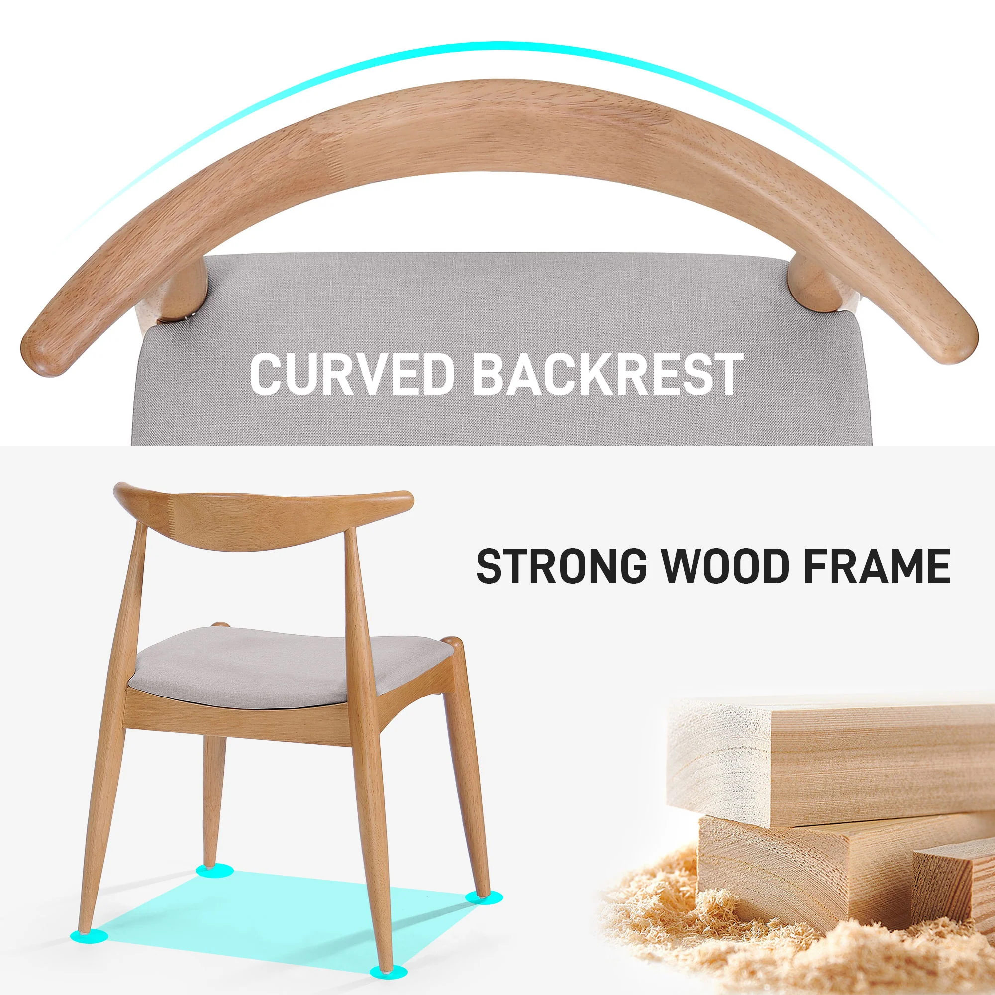 Elegant Dining Chairs With Ergonomic Backrest & Comfort Cushions (Set of 2) - Image 15