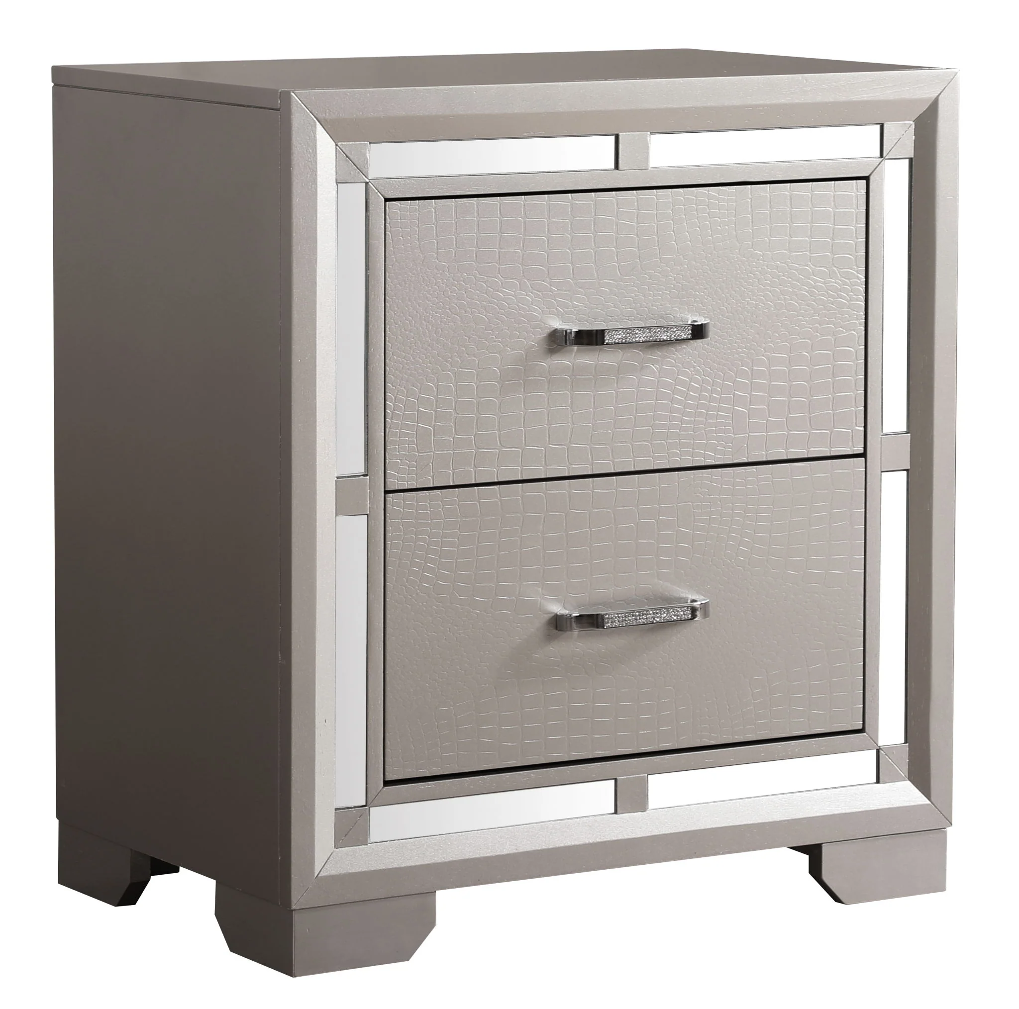 Elegant Nightstand - Silver Champagne - Image 6