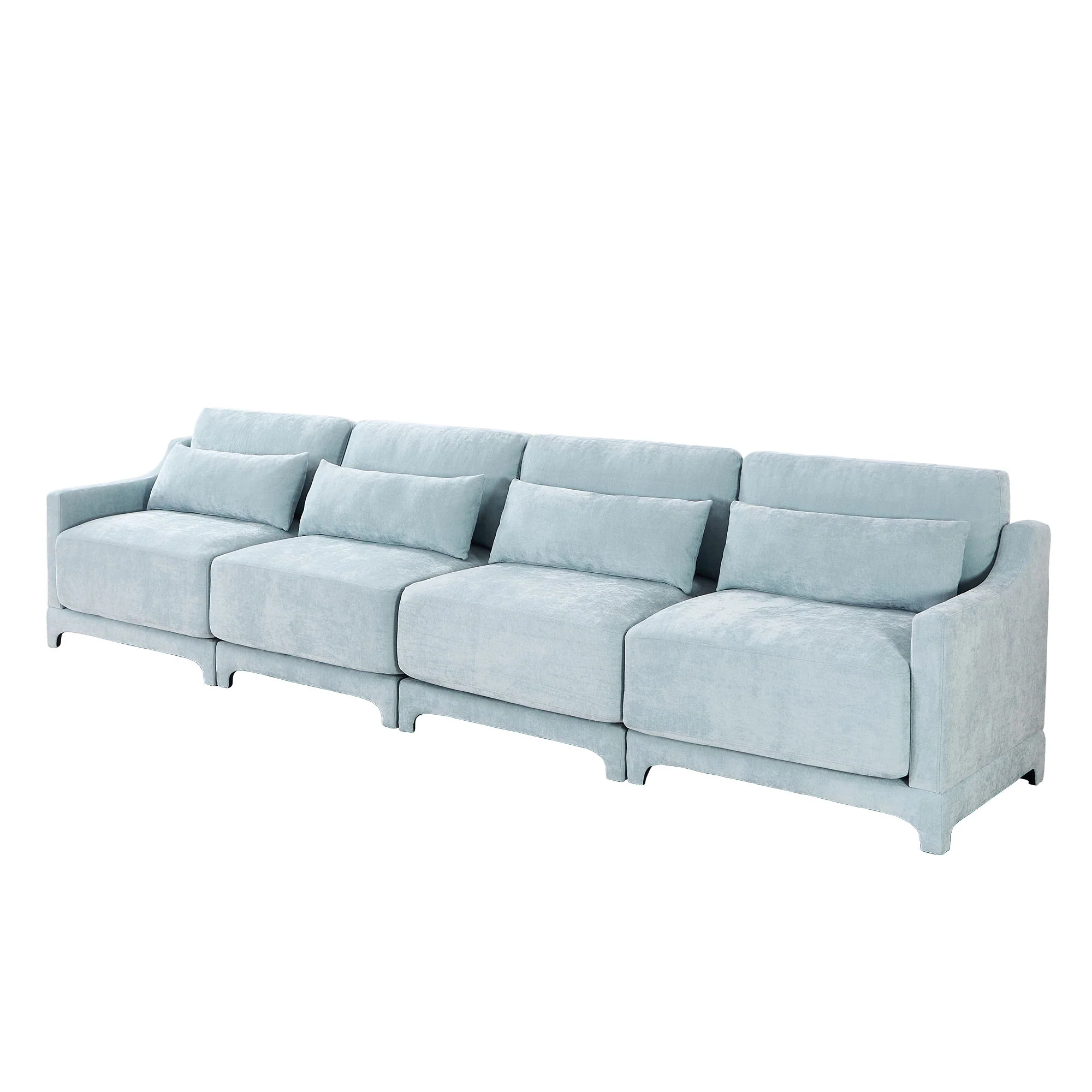 Elegant Sofa With Ergonomic Design And Lumbar Pillows - Image 3