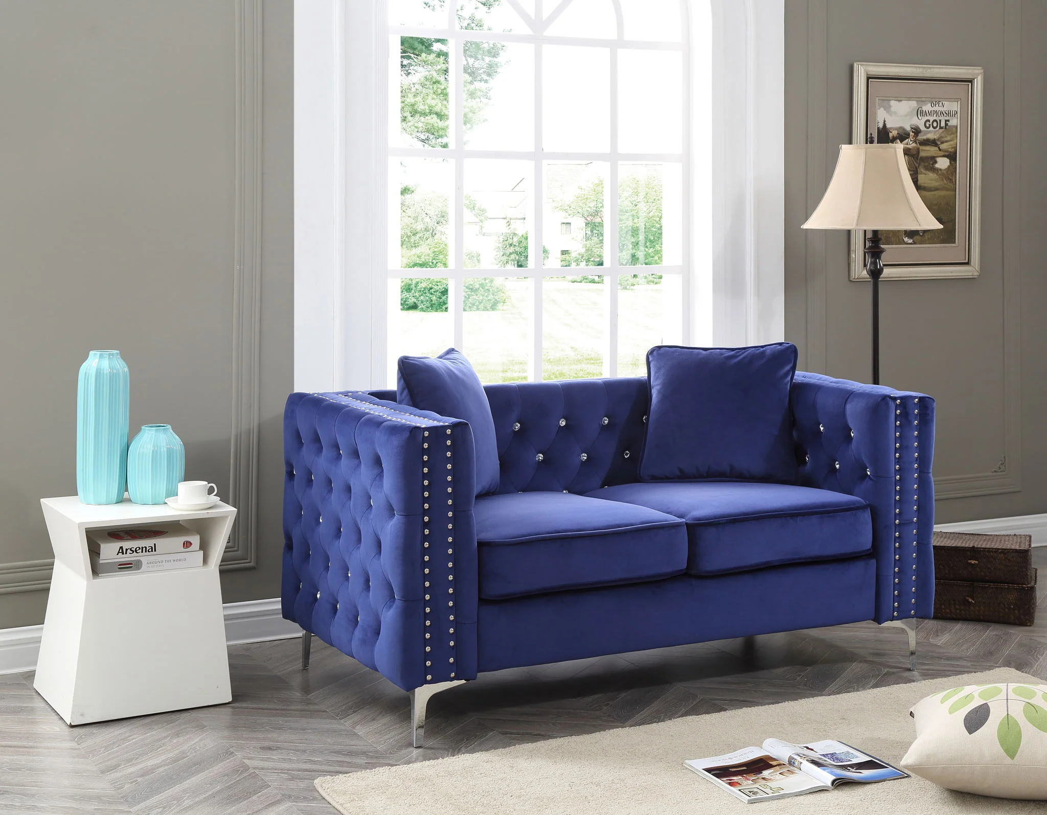 Elegant Track Arm Loveseat - Image 5