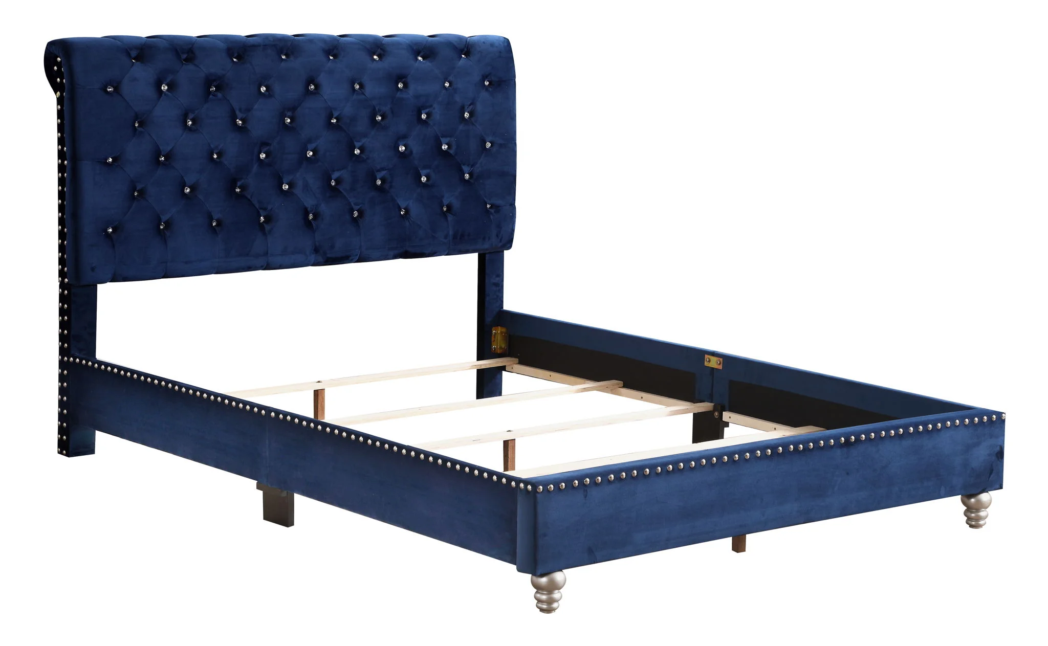 Elegant Transitional Upholstered Bed - Image 10