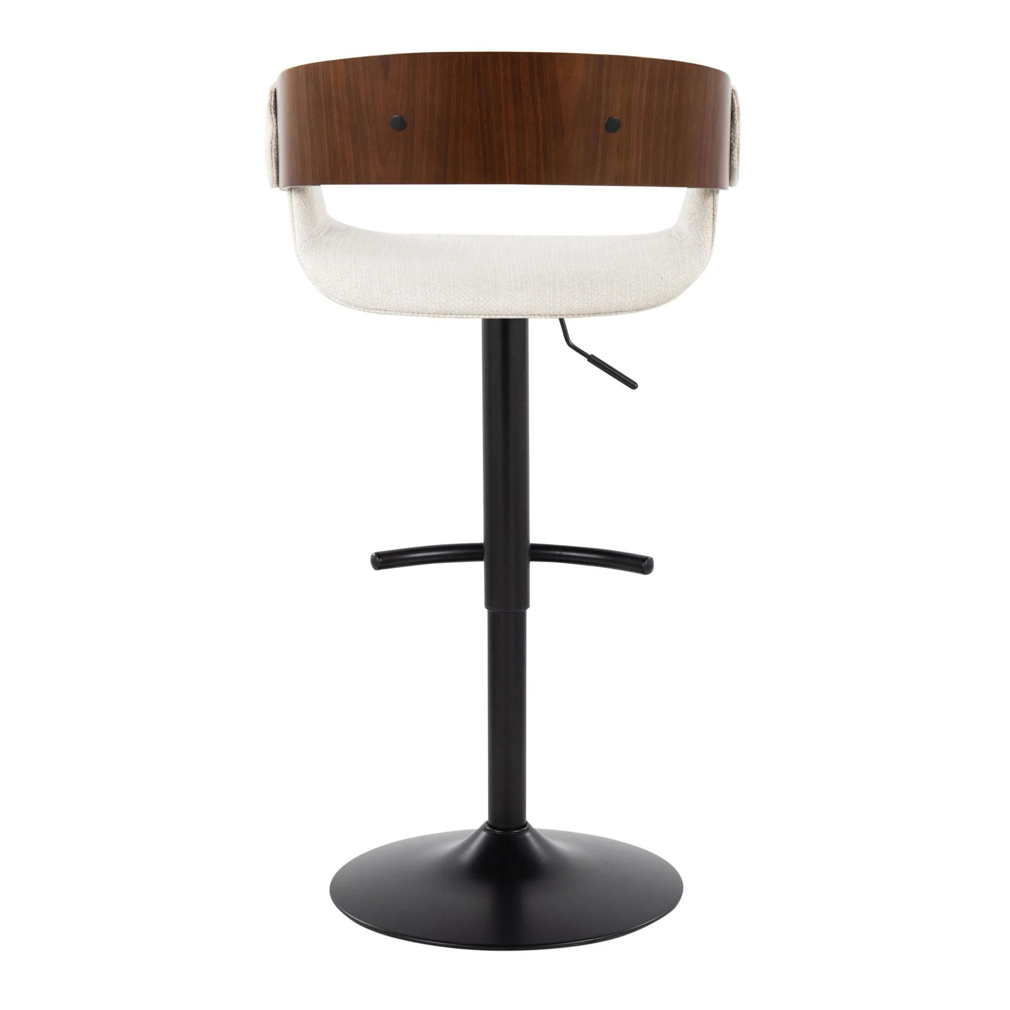Elisa - Mid Century Modern Adjustable Barstool With Swivel & Rounded T Footrest (Set of 2) - Image 12