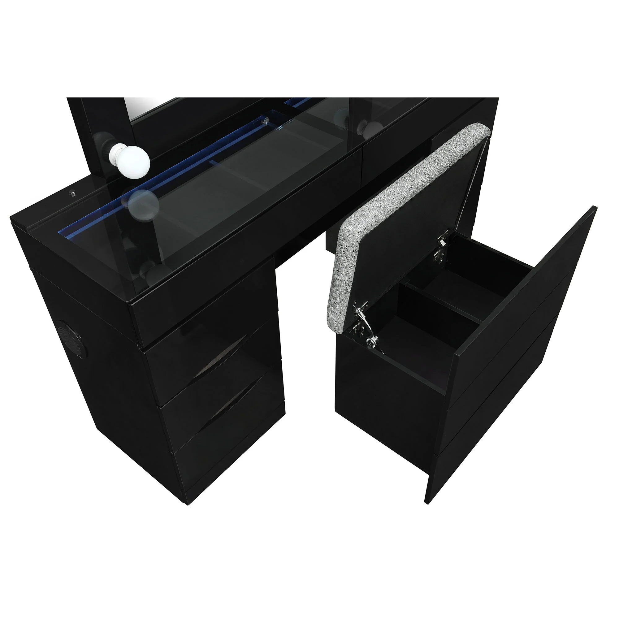 Elisa - Vanity Set With Stool And LED Bulbs - Image 17