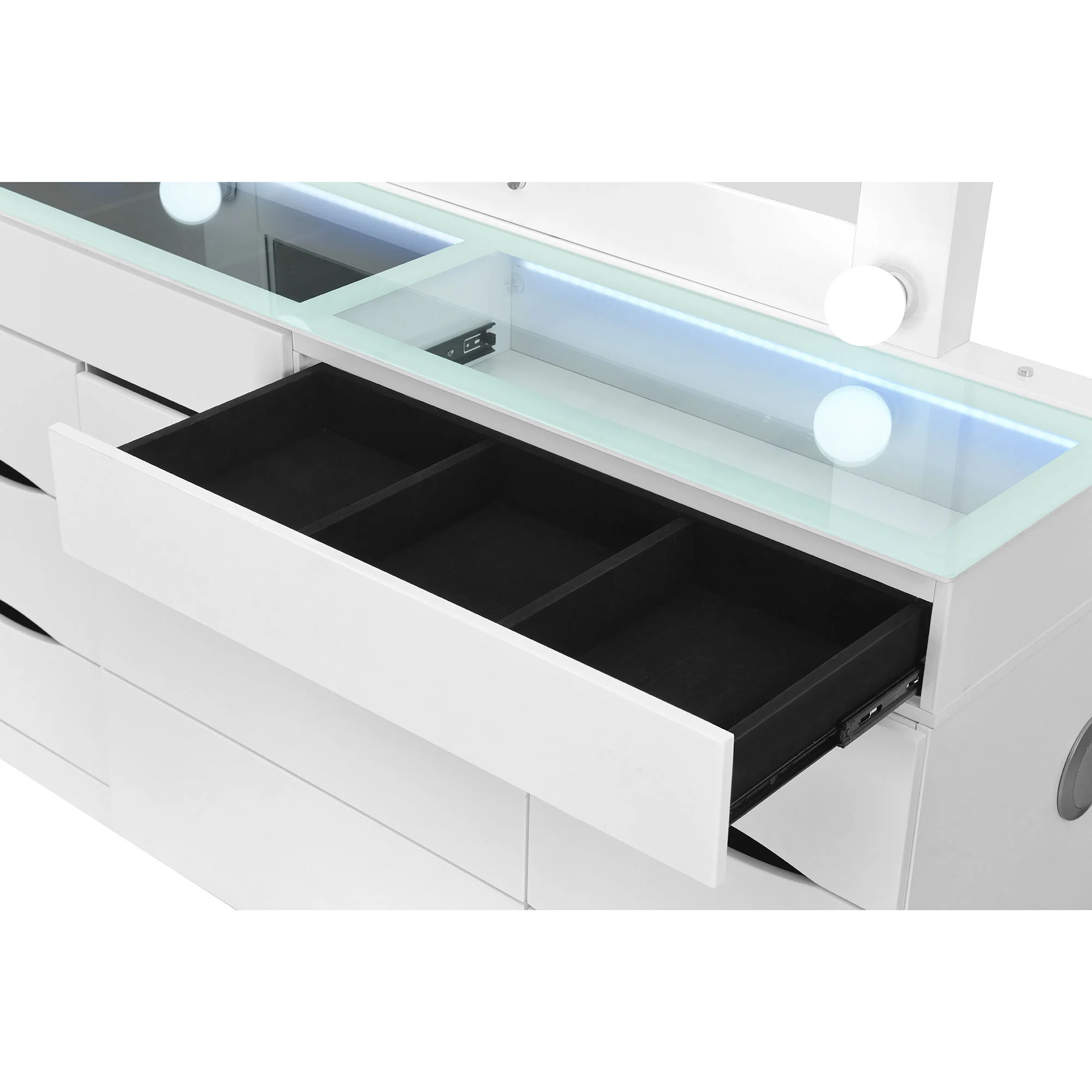 Elisa - Vanity Set With Stool And LED Bulbs - Image 9