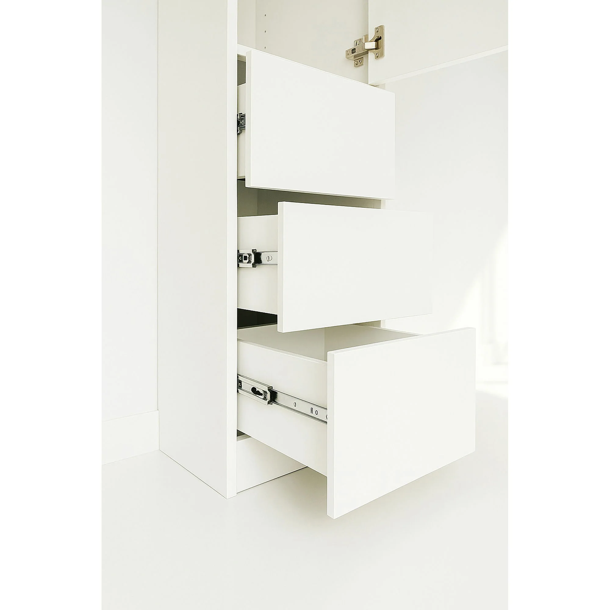 Elise - Modular Closet System With Mirror - White - Image 5